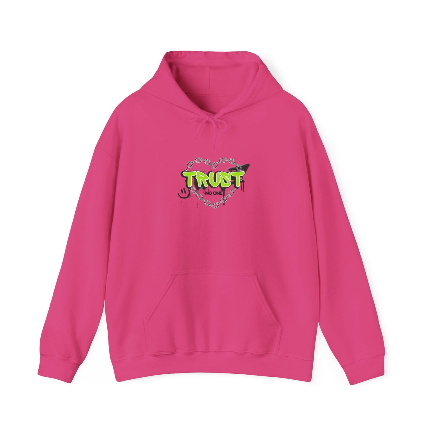 Trust No One Graphic Unisex Hoodie – Casual Streetwear for Everyday Comfort