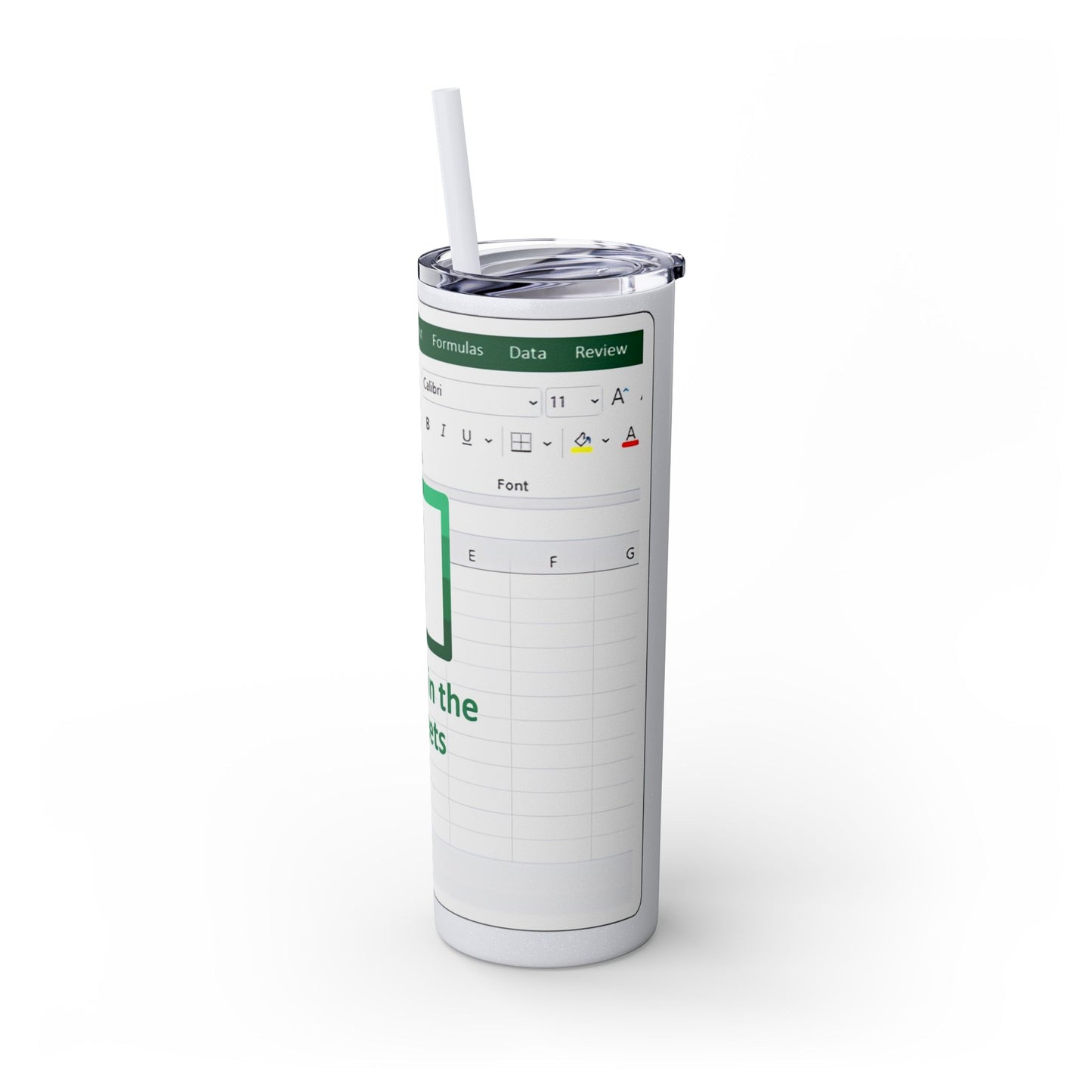 Freak in the Sheets Spreadsheet Themed Tumbler, 20oz Gift for Students, Accountants, Office Humor, Funny Drinkware