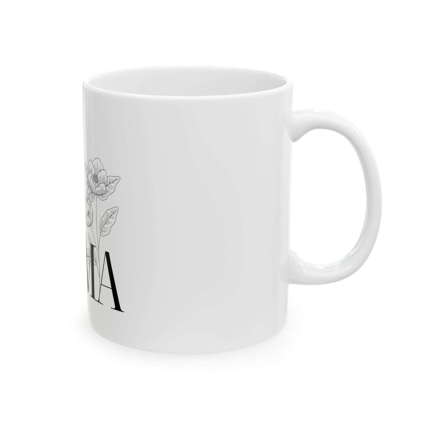 Floral Mama Ceramic Mug - Perfect Gift for Mother's Day, Mom's Birthday, Unique Kitchen Decor, Coffee Lover, Tea Time