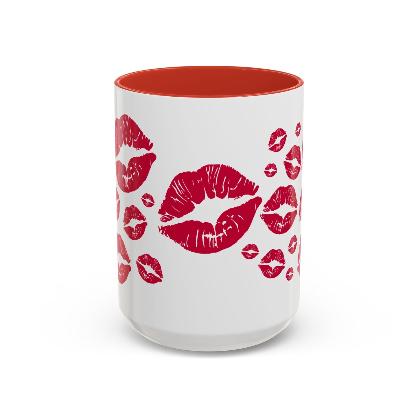 Kiss Mark Accent Coffee Mug - Romantic Gift, Valentine's Day Mug, Cute Coffee Cup, Fun Kitchen Decor, Stylish Drinkware