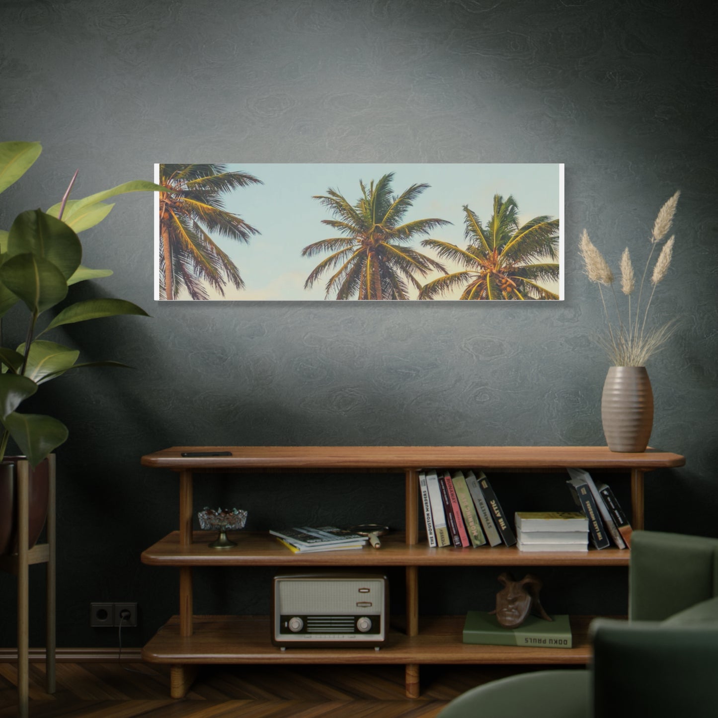 Tropical Palm Tree Canvas Print, City of Angeles Tropical Wall Art, Los Angeles Beach Decor, California Nature Photography, Home Decoration, Gift for Beach Lovers