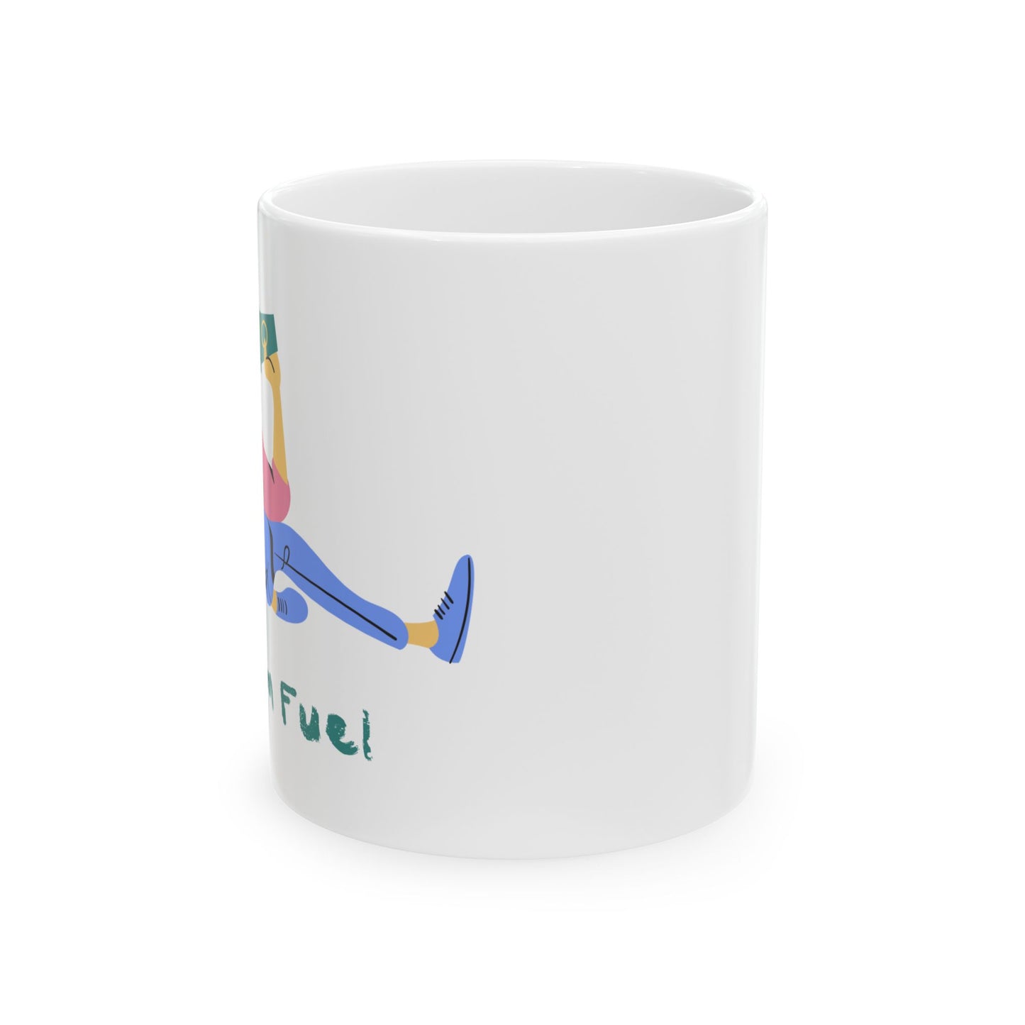 MOM FUEL Coffee Lover's Ceramic Mug, Relaxation Gift, Fuel Your Day, Customizable Drinkware, Fun Kitchen Decor, Tea Time Essential