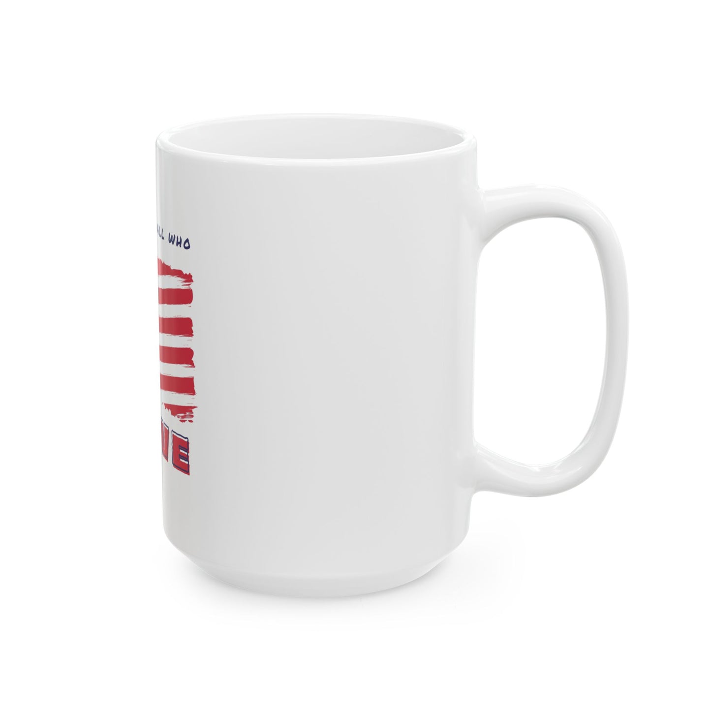 Patriotic Thank You Ceramic Mug | Veteran Appreciation | American Flag Coffee Cup | Military Service Gift | 11oz & 15oz