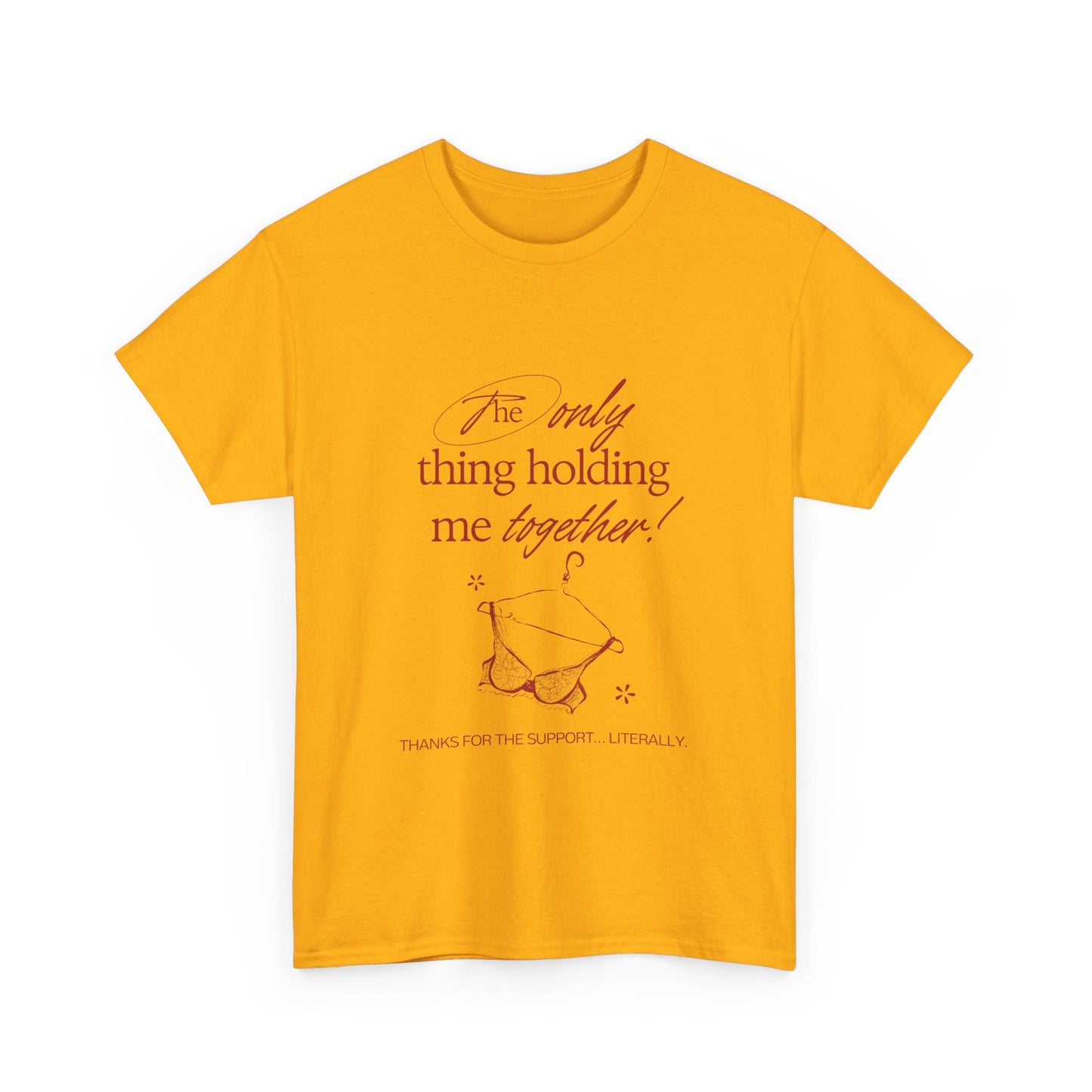 "Holding It Together" Unisex Heavy Cotton Tee: Funny Gift for Friends, Family, Self-Care, Casual Wear, Humor Shirts, Gift for Her
