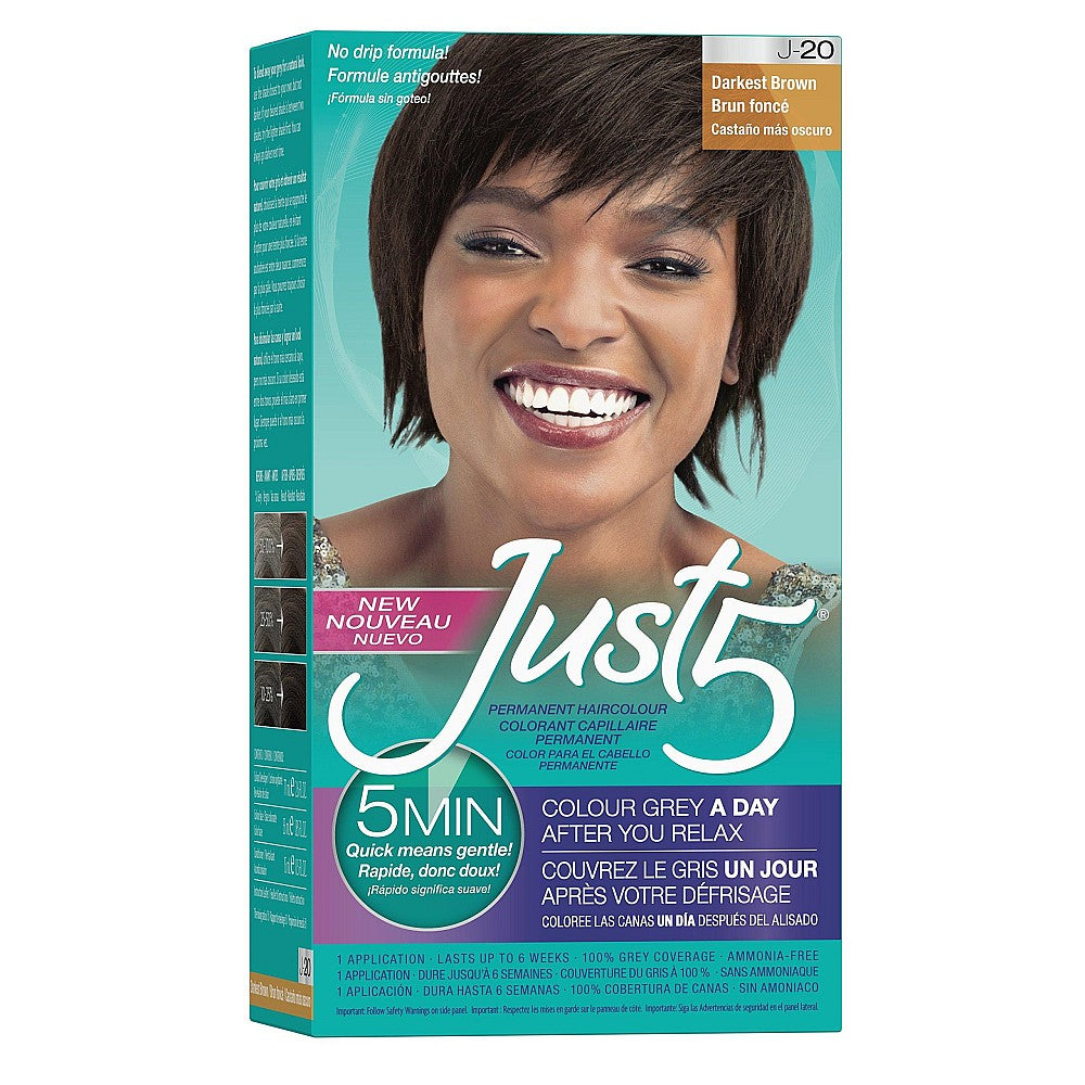 Just 5 Women's Minute Permanent Hair Color, Darkest Brown
