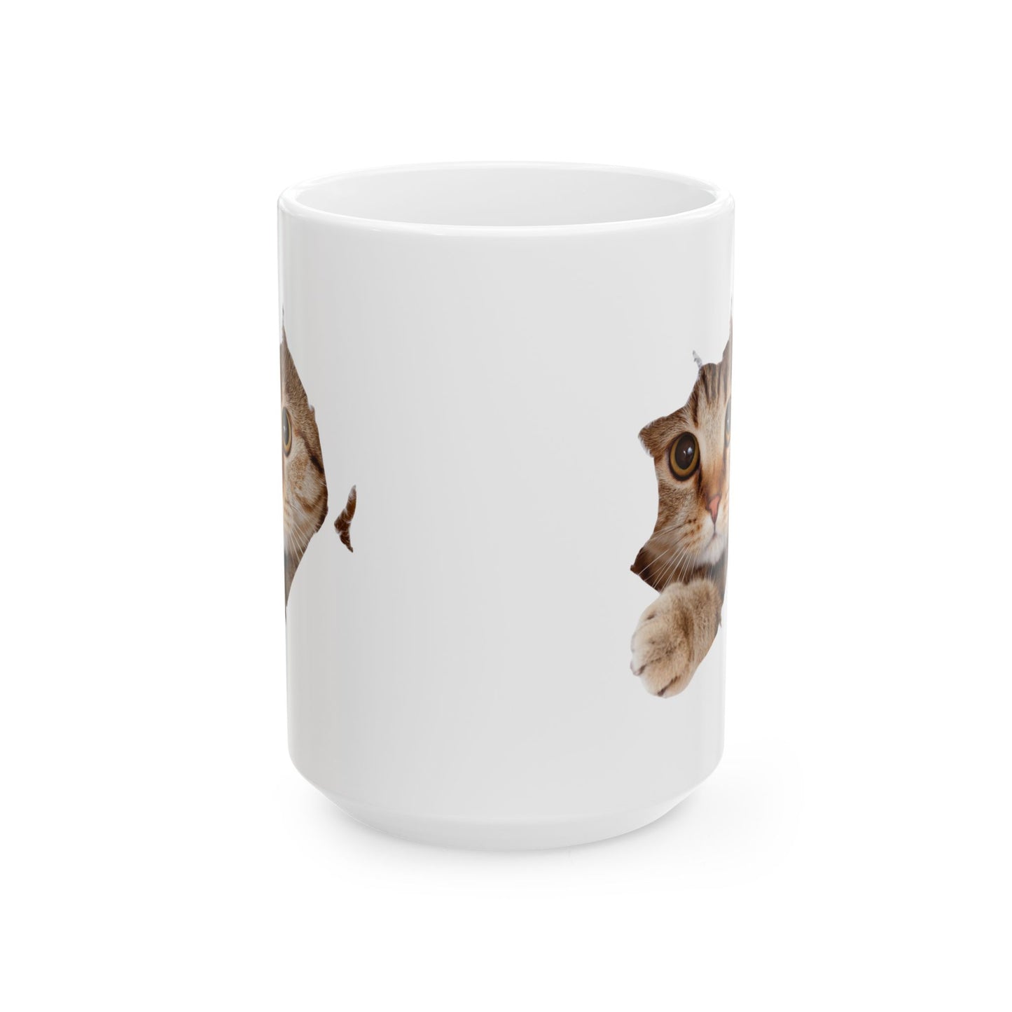 Cute Cat Ceramic Mug, Cat Lover Gift, Coffee Tea Cup, Animal Lover Mug, Pet Lover Present, Birthday Gift for Her