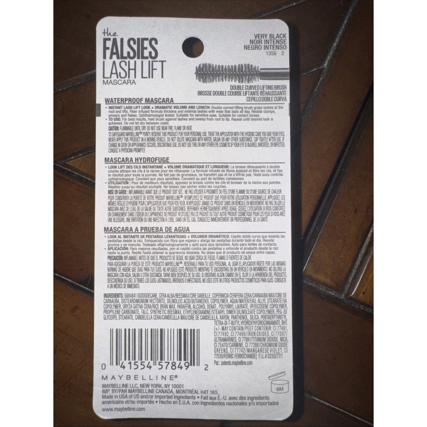 Maybelline New York Falsies Lash Lift Waterproof Mascara 0.29 oz 202 Very Black