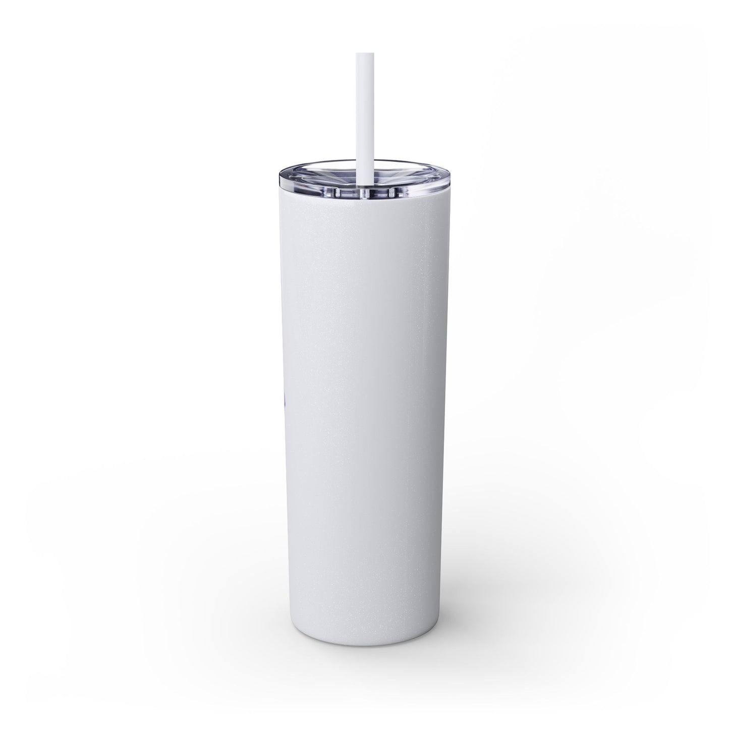 Butterfly Design Skinny Tumbler with Straw - 20oz Travel Mug