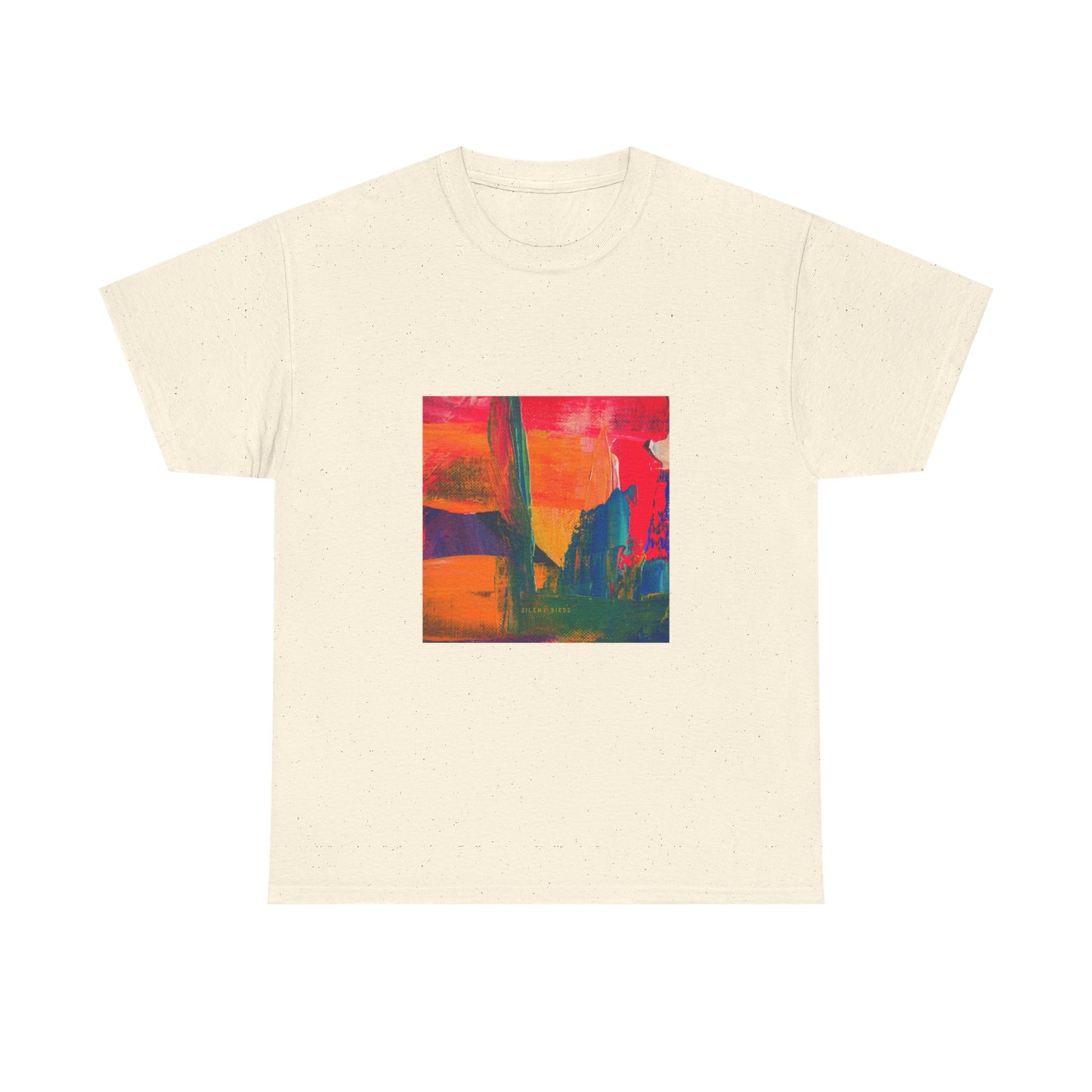 Vibrant Art Bird of Paradise Painting Tee for Creative Souls, Unisex Heavy Cotton T-Shirt, Artistic Gift
