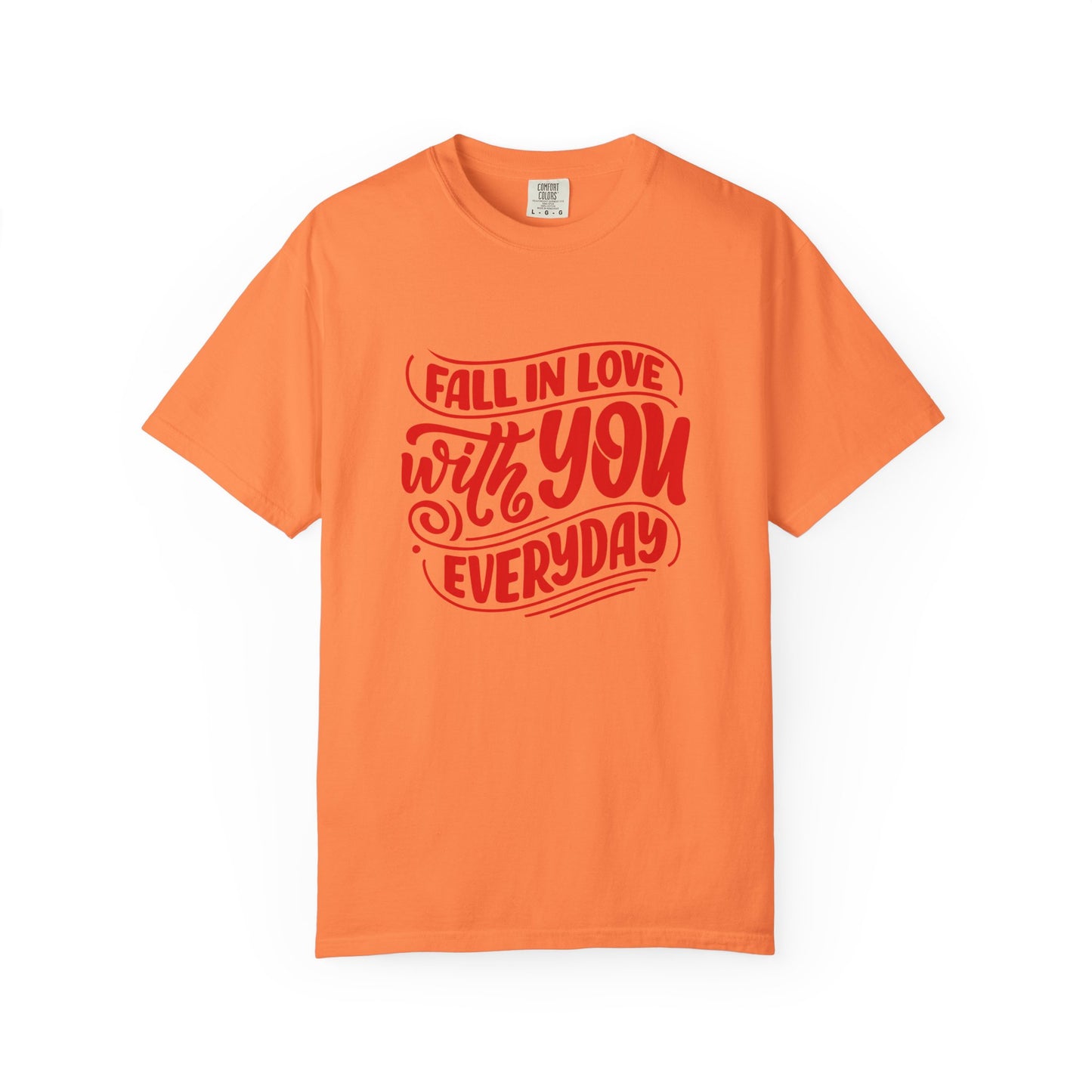 Fall in Love with YOU Quote T-shirt for Couples, Valentine's Day, Gifts for Him/Her, Casual Everyday Wear, Comfortable Unisex Tee