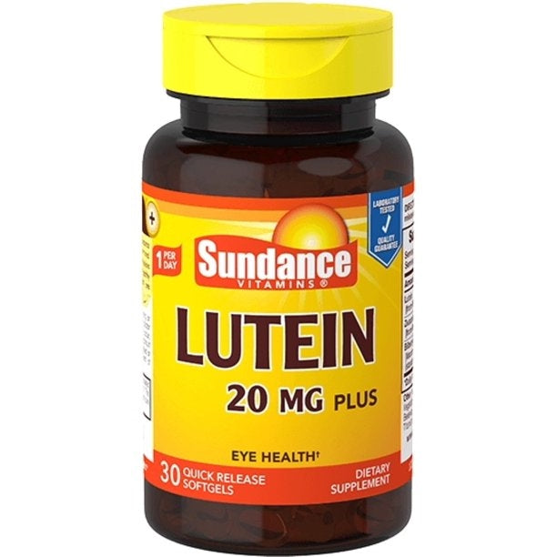 Sundance Vitamins 20 Mg Plus Bilberry & Zeaxanthin Lutein 30 Softgels 30Ea