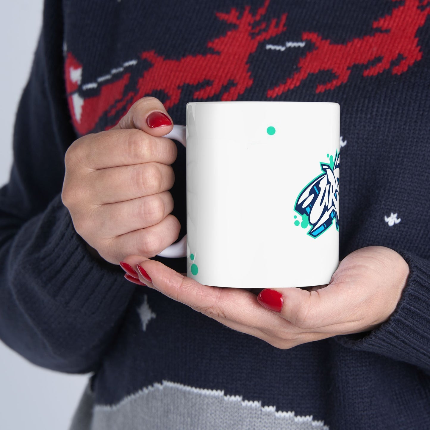 Urban Graffiti Ceramic Mug - Unique Coffee Cup, Gift for Street Art Lovers, Hip Hop Decor, Custom Drinkware, Modern Home Accessory