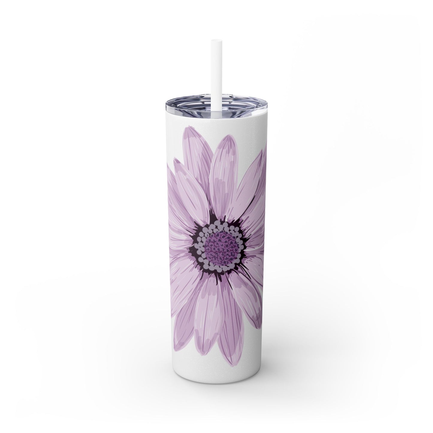 Floral Skinny Tumbler, 20oz - Stylish Drinkware for Home, Office, Gifts, Party Favors, Spring Decor