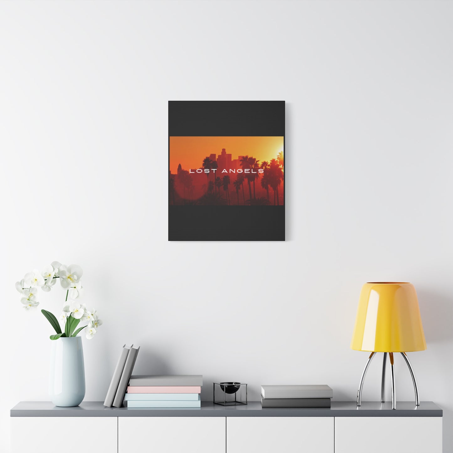 Lost Angels Wall Art Canvas | Sunset Cityscape Print, Home Decor, Gift for Art Lovers, Modern Living Room, California Vibe