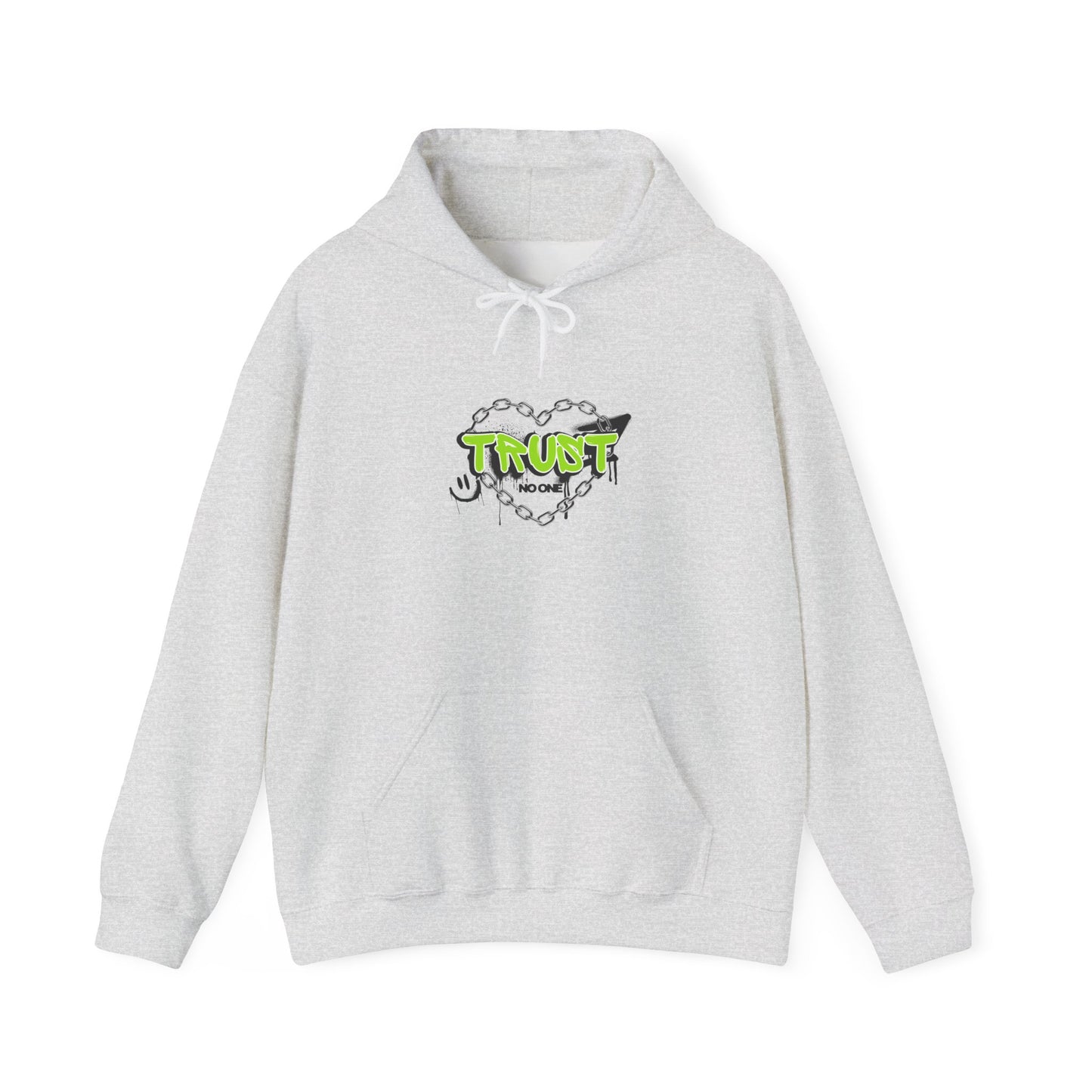 Trust No One Graphic Unisex Hoodie – Casual Streetwear for Everyday Comfort