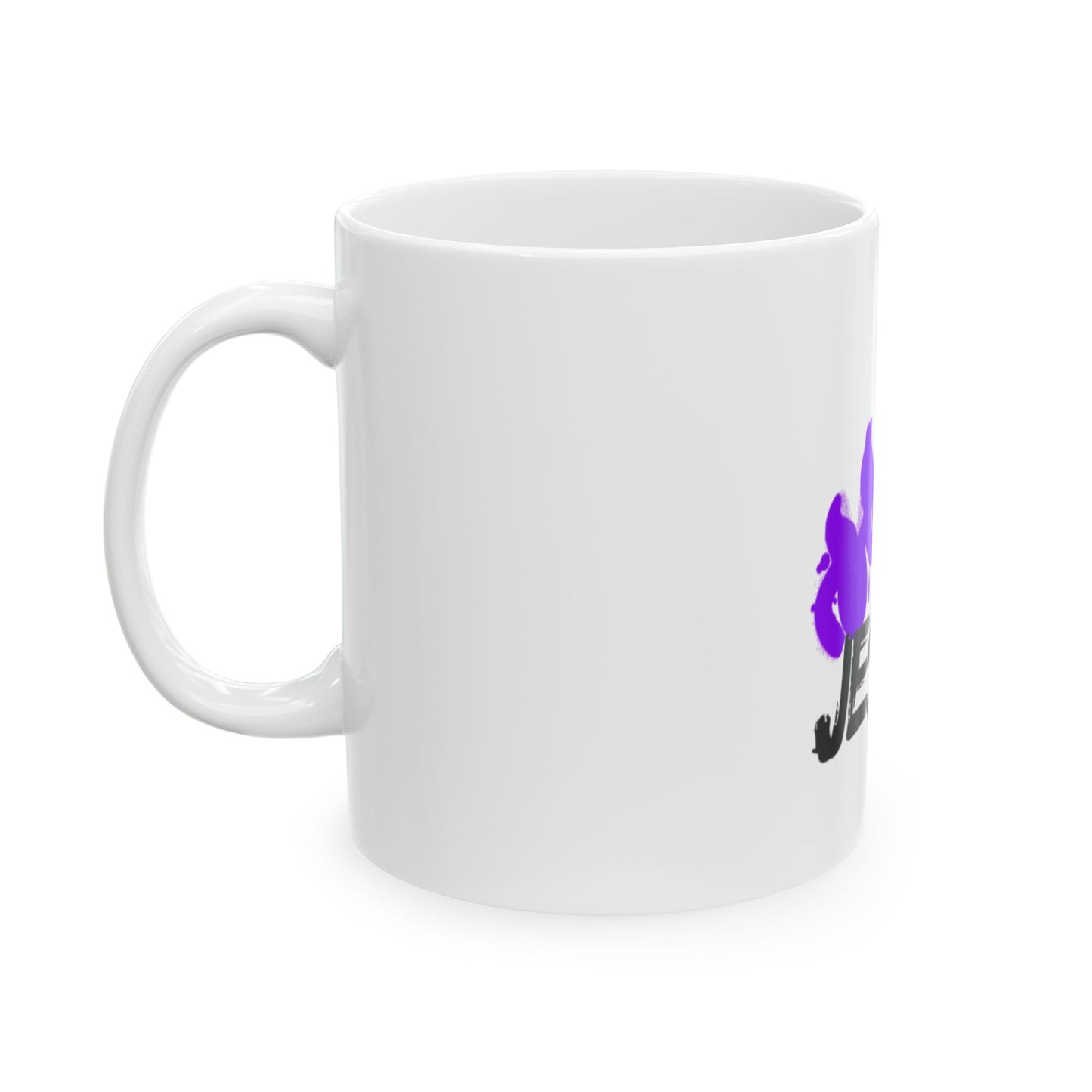 Jesus Graphic Ceramic Mug - Inspirational Graffiti Coffee Cup, Christian Gift, Artistic Drinkware for Home, Office, and Holidays