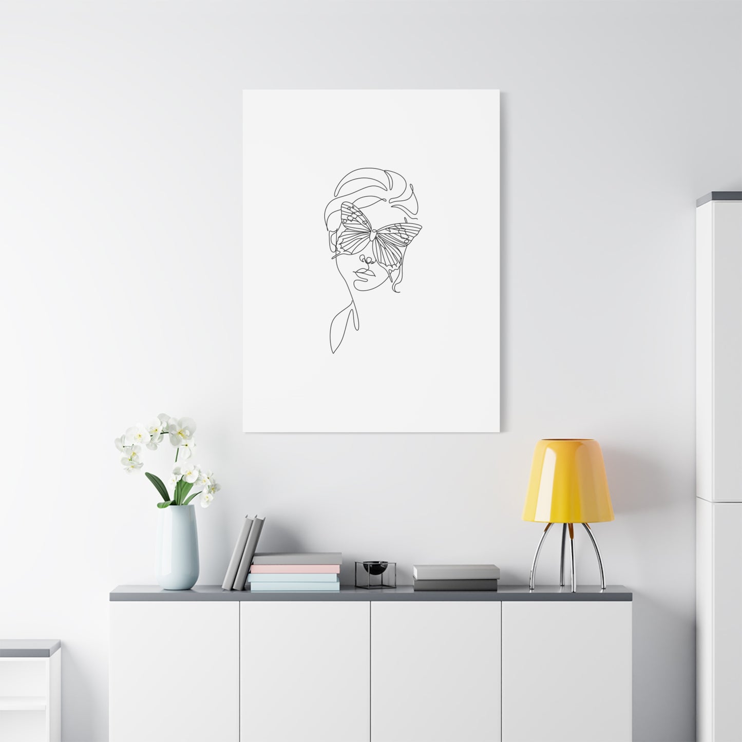 Minimalist Butterfly Canvas Art, Modern Home Decor, Gift for Nature Lovers, Wall Art for Women, Inspirational Wall Art
