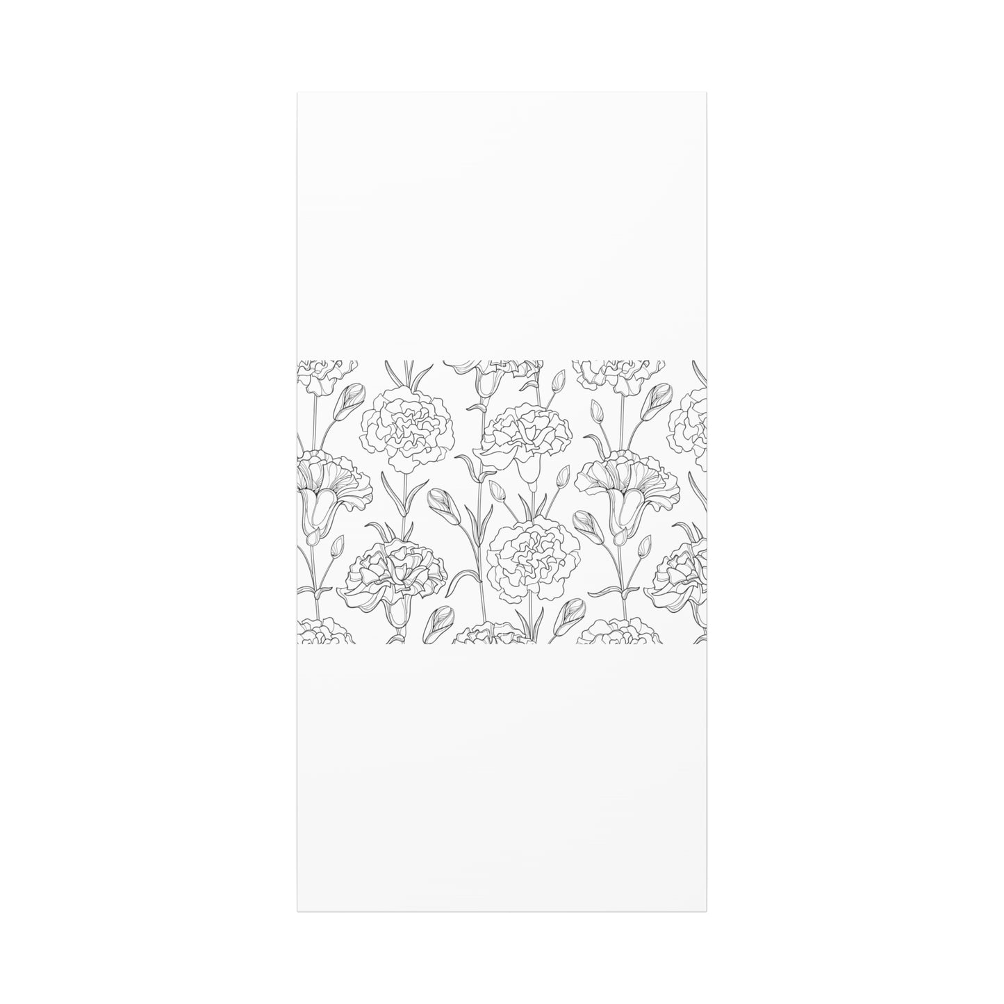 Floral Canvas Art, Stretched Wall Decor, Home Gift, Botanical Print, Modern Design, Matte Finish