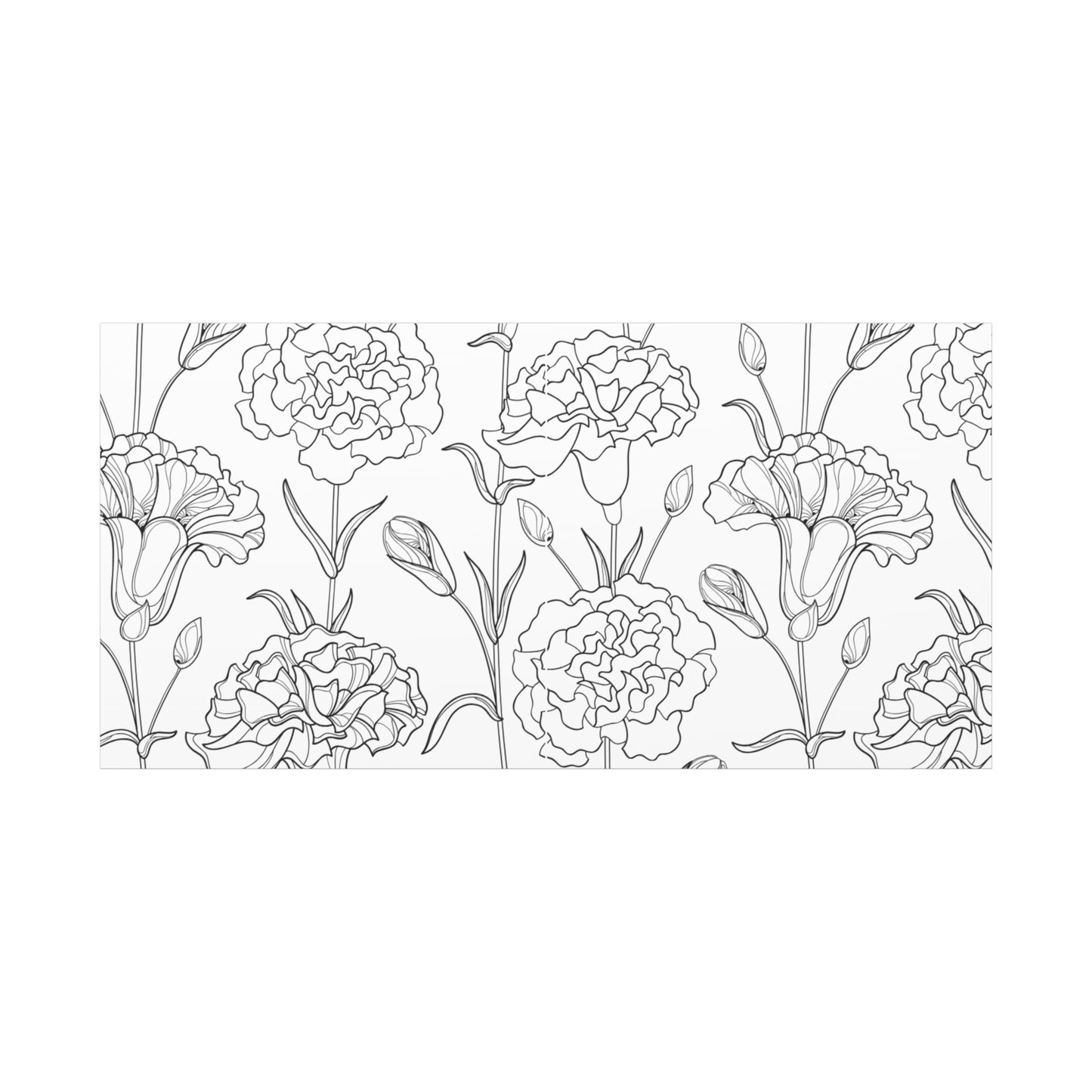 Floral Canvas Art, Stretched Wall Decor, Home Gift, Botanical Print, Modern Design, Matte Finish