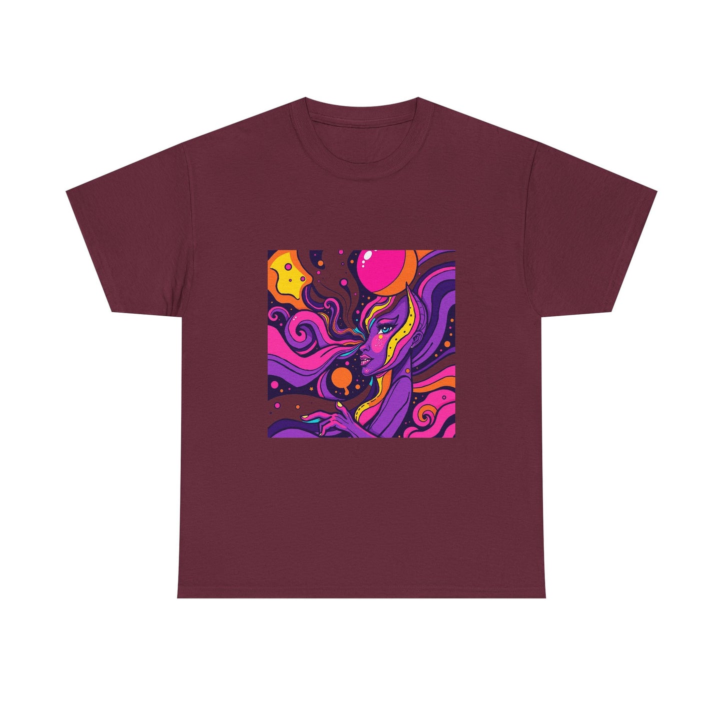 Vibrant Psychedelic Art Tee, Bohemian Graphic T-Shirt, Unisex Cotton Tee, Fashionable Casual Wear, Perfect Gift for Art Lovers