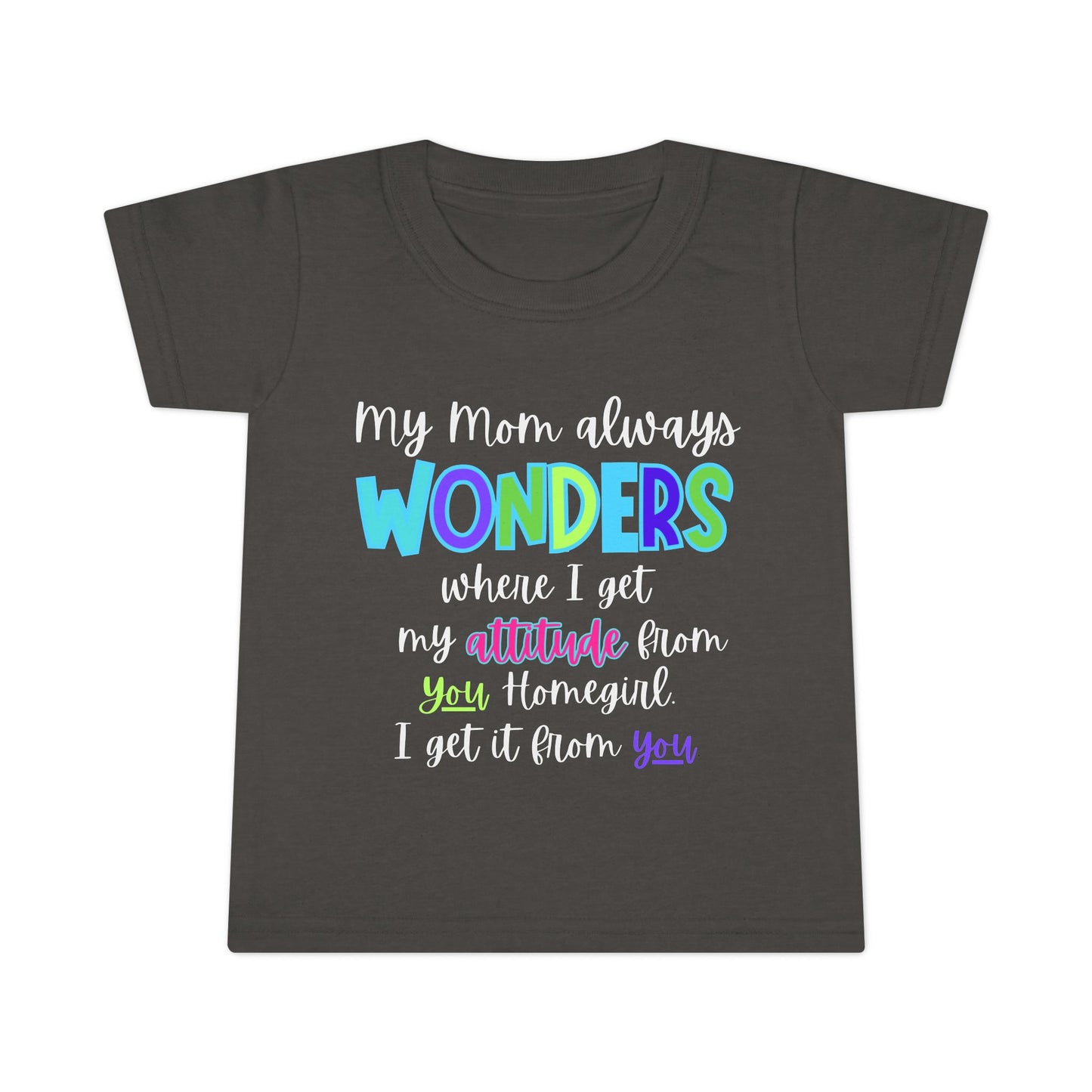 Toddler T-Shirt - My Mom Always Wonders, Cute Kids Tee, Birthday Gift, Baby Shower Gift, Fun Attitude Shirt