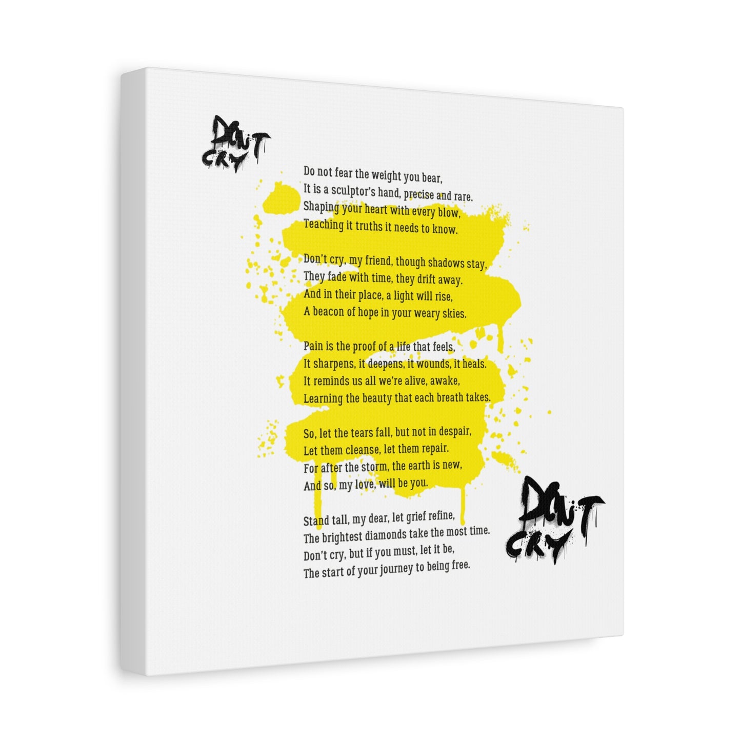 Inspirational Canvas Wall Art, Motivational Decor, Positive Quote, Home Office Wall Hanging, Unique Gift Idea, Modern Art Print