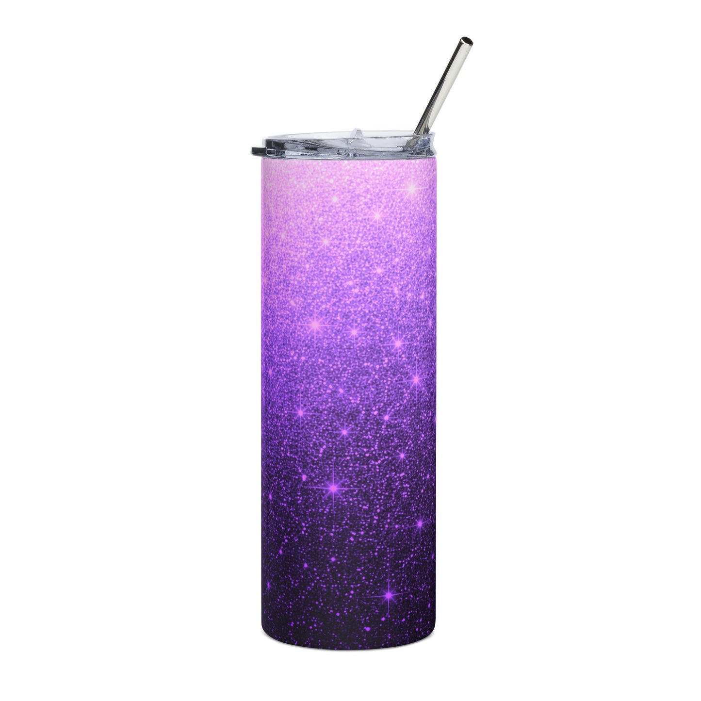 Purple Galaxy 20oz Stainless Tumbler — Sparkle Ombre Insulated Cup