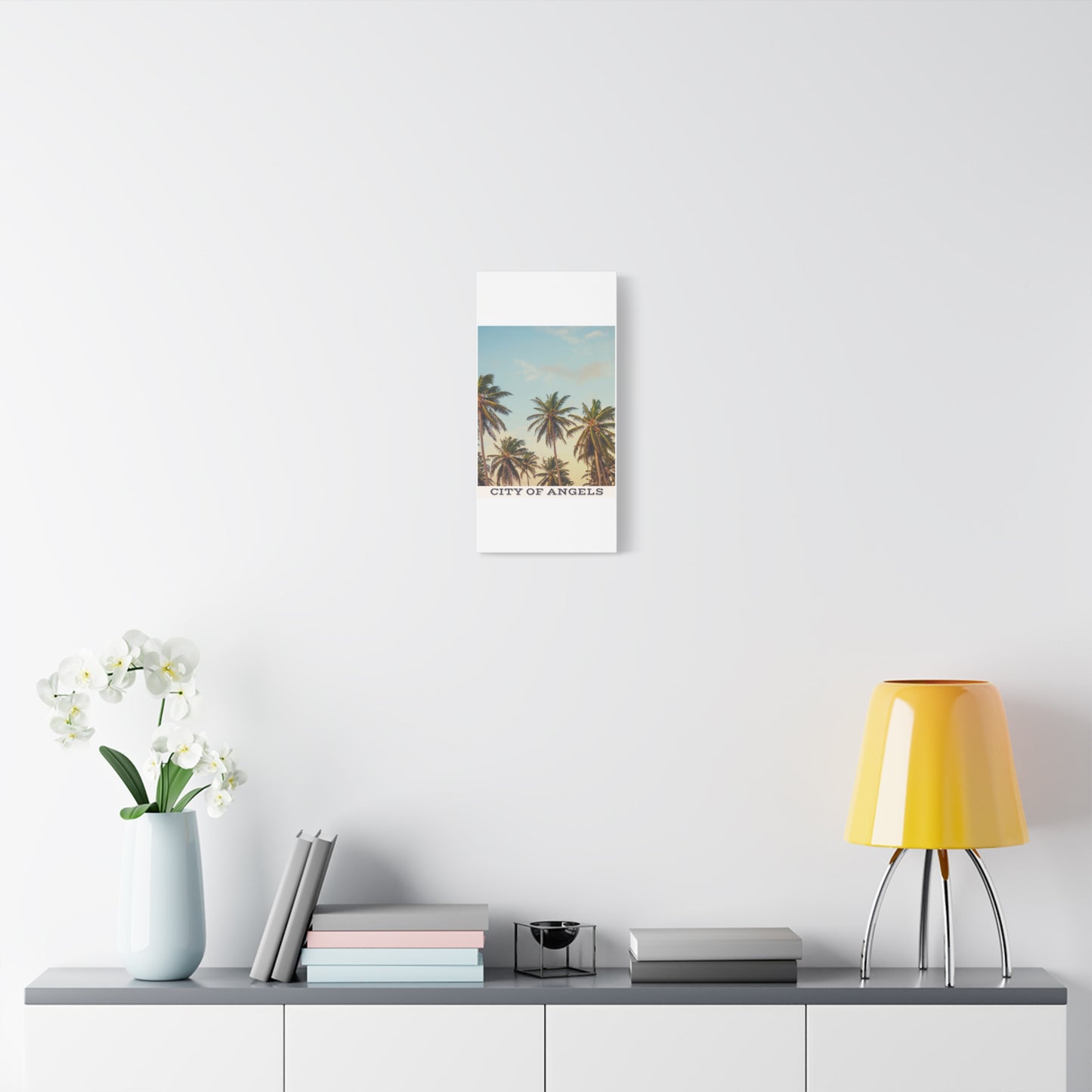 Tropical Palm Tree Canvas Print, City of Angeles Tropical Wall Art, Los Angeles Beach Decor, California Nature Photography, Home Decoration, Gift for Beach Lovers
