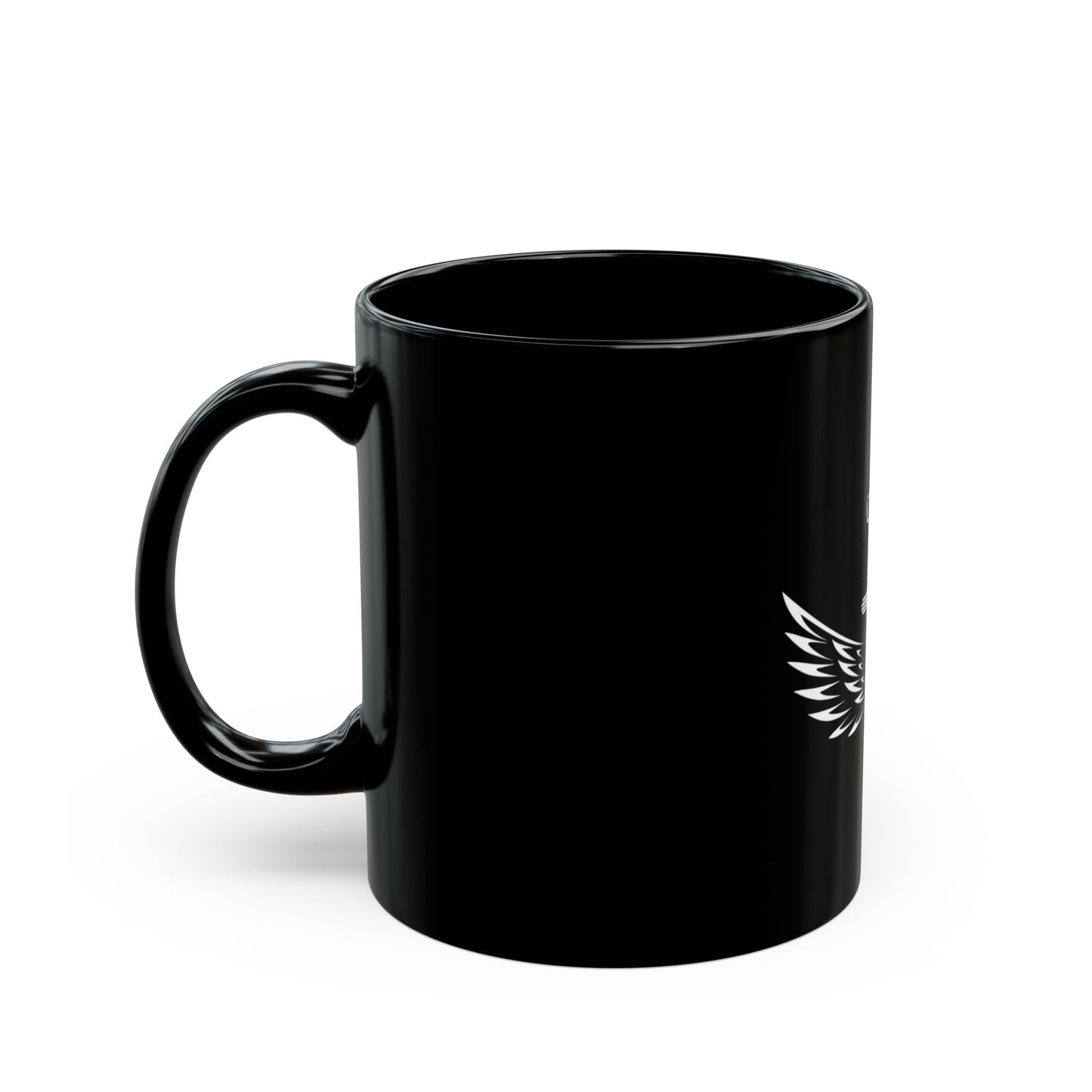 "Chosen" Inspirational Black Mug with Wings | Perfect Gift for Faith Lovers, Motivational Coffee Cup, Religious Home Decor, Christian Mug