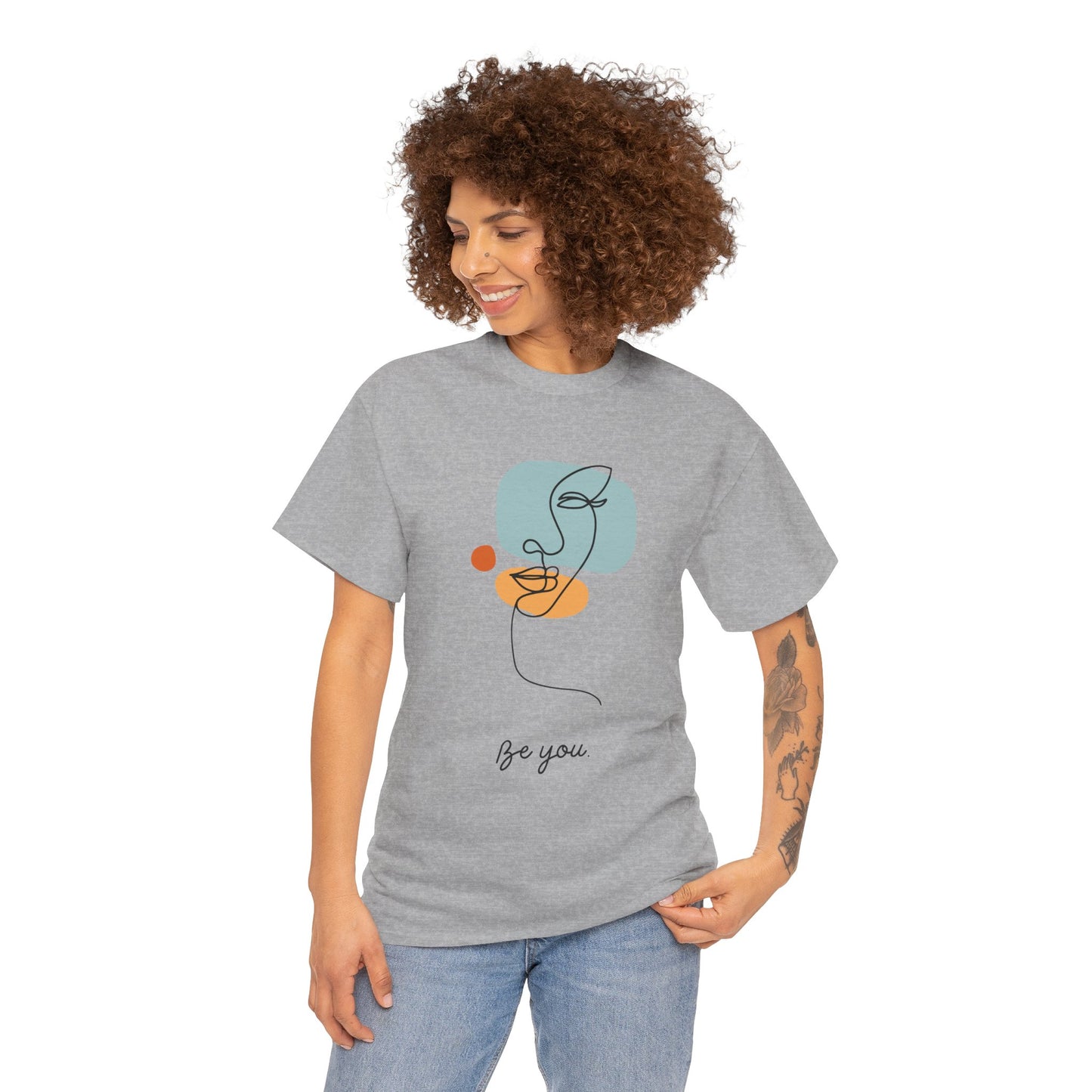 Minimalist Be You Tee, Unisex Cotton T-Shirt, Inspirational Graphic Tee, Gift for Friends, Casual Everyday Wear, Self-Love Apparel