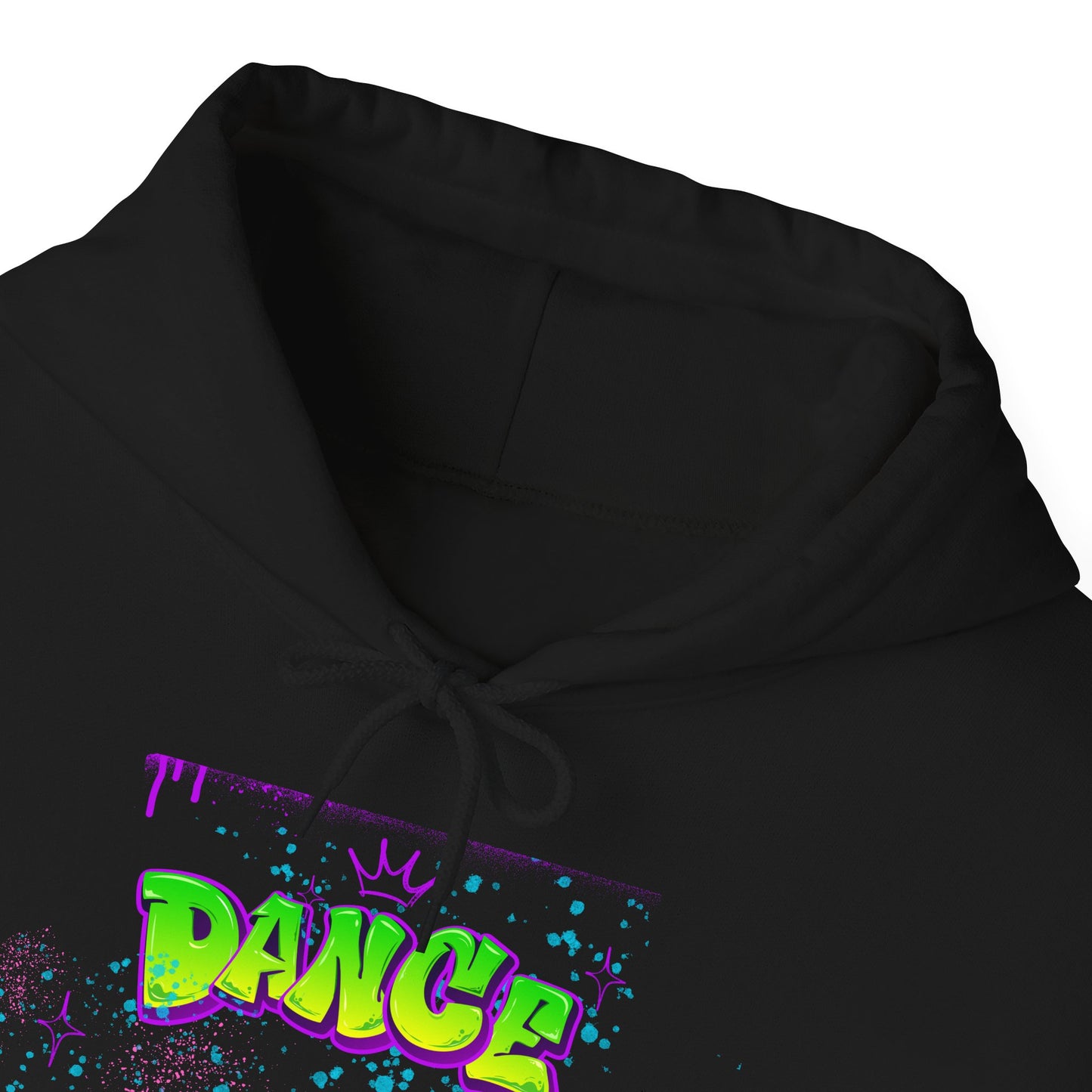 Colorful Dance Hoodie for Creative Spirits, Cozy Unisex Hooded Sweatshirt, Perfect for Parties, Dance Classes, Gifts