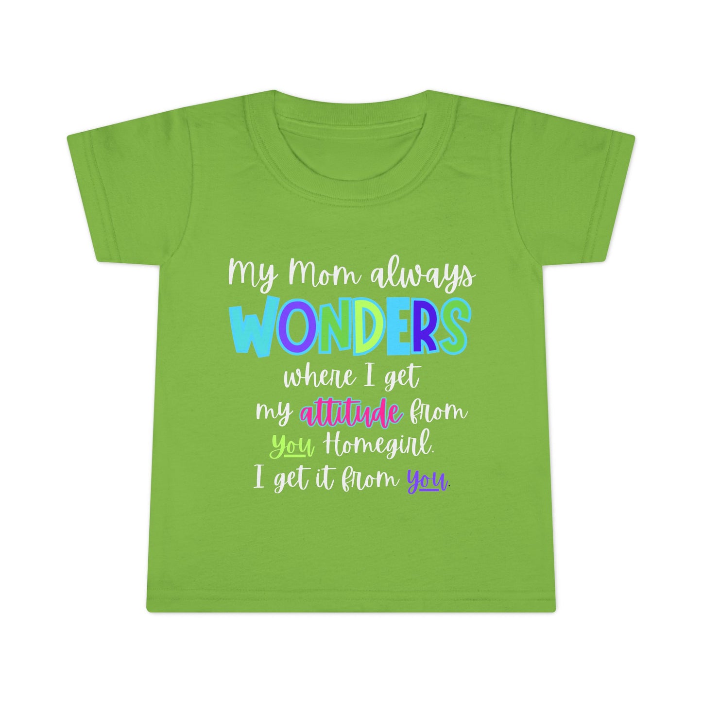 Toddler T-Shirt - My Mom Always Wonders, Cute Kids Tee, Birthday Gift, Baby Shower Gift, Fun Attitude Shirt