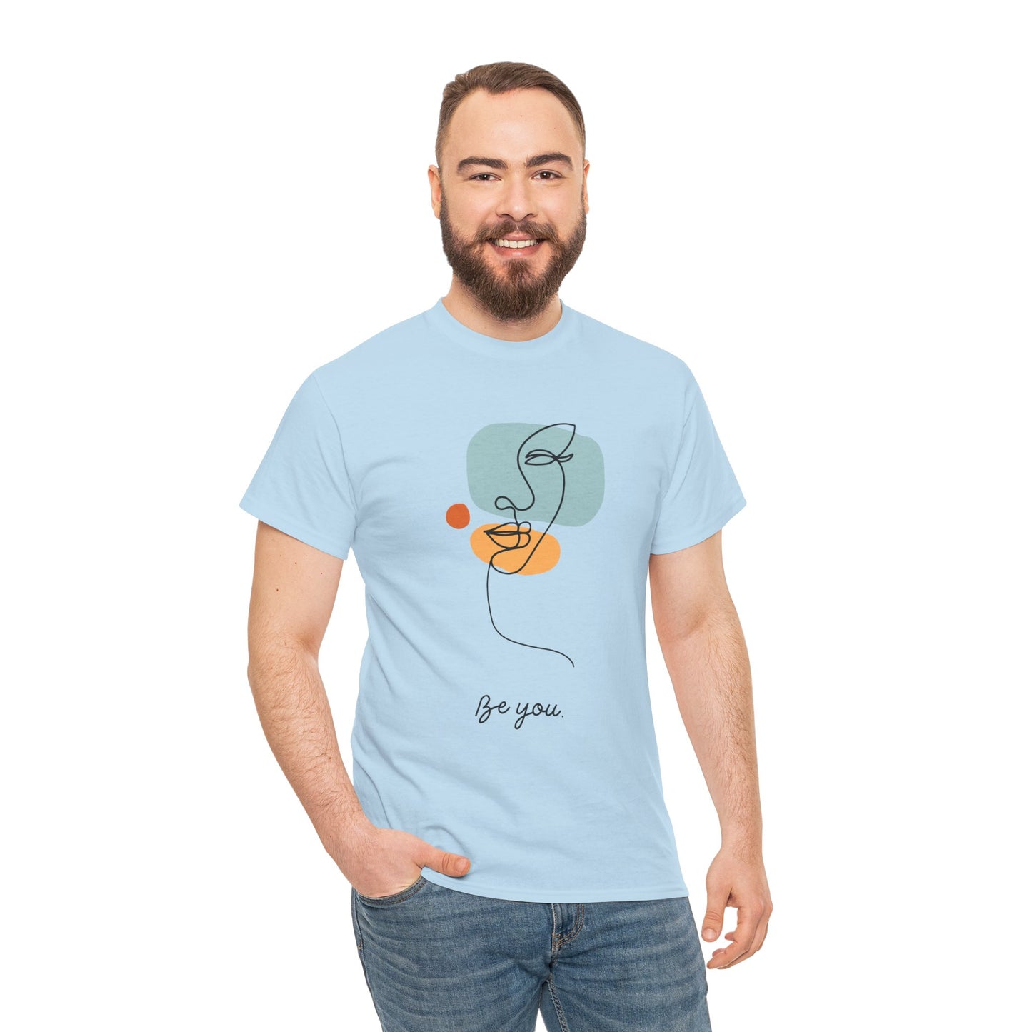 Minimalist Be You Tee, Unisex Cotton T-Shirt, Inspirational Graphic Tee, Gift for Friends, Casual Everyday Wear, Self-Love Apparel