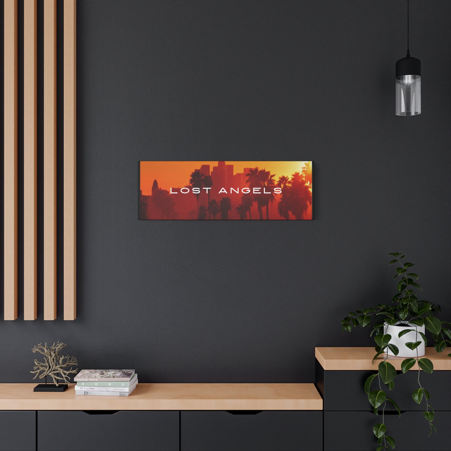 Lost Angels Wall Art Canvas | Sunset Cityscape Print, Home Decor, Gift for Art Lovers, Modern Living Room, California Vibe
