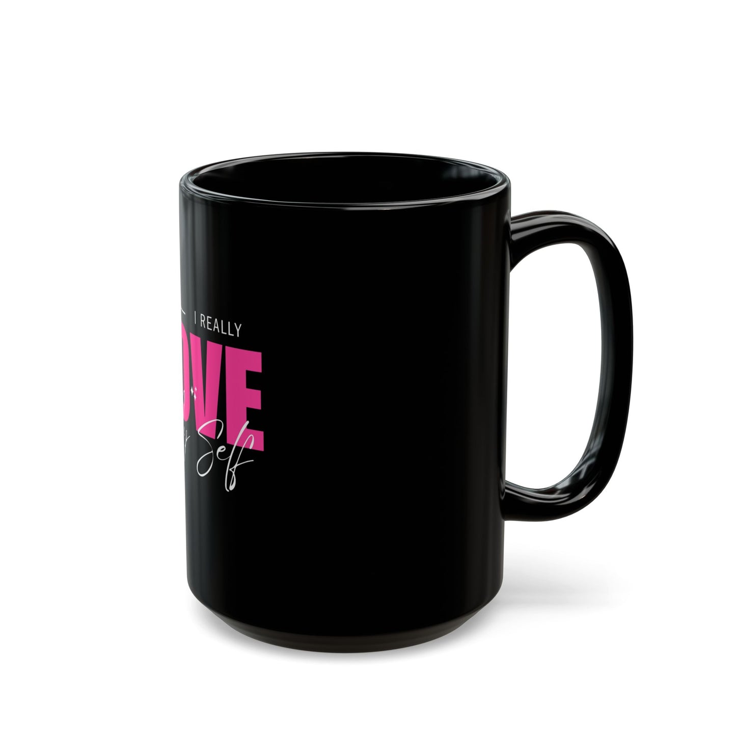 Self-Love Black Mug - Coffee Cup, Gift for Mom, Self-Care, Motivational, Daily Affirmation, Empowerment