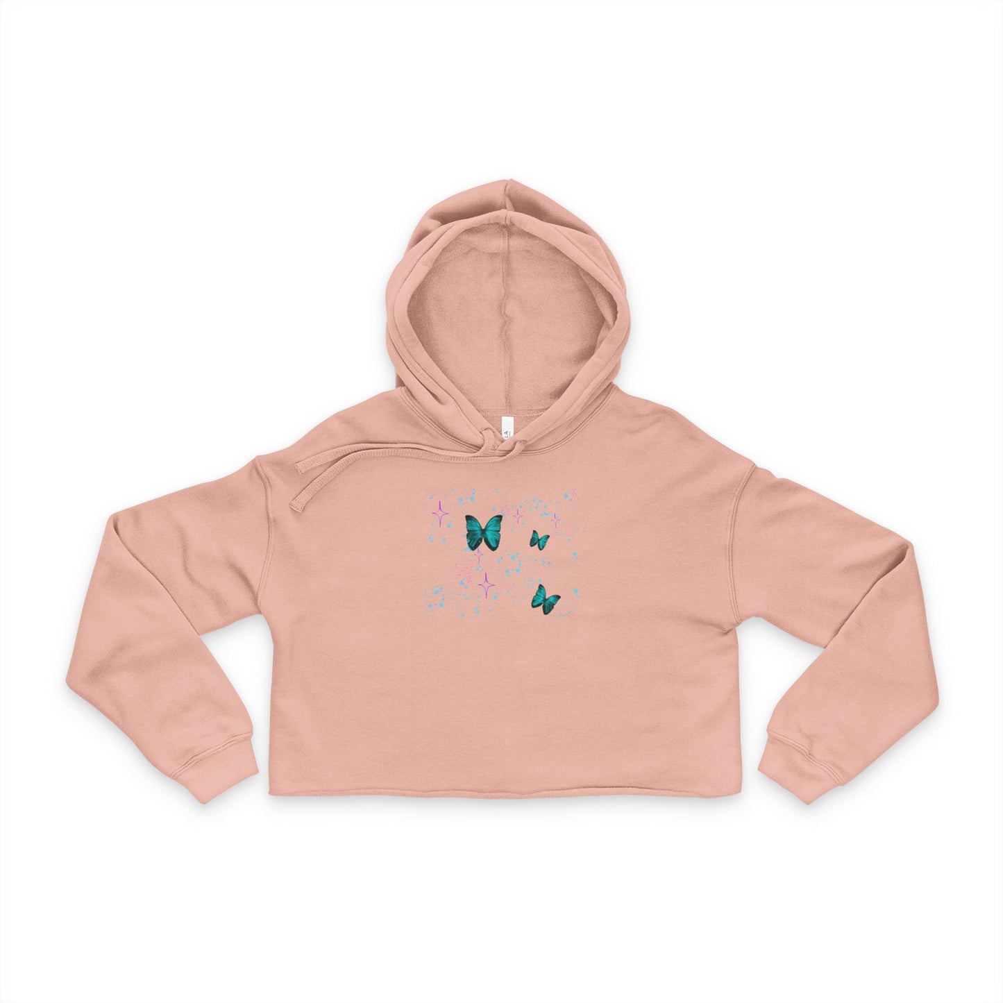 Stylish Women's Butterfly Cropped Hoodie with Modern Abstract Design, Trendy Fashion, Casual Wear, Gift Idea for Her, Streetwear Outfit