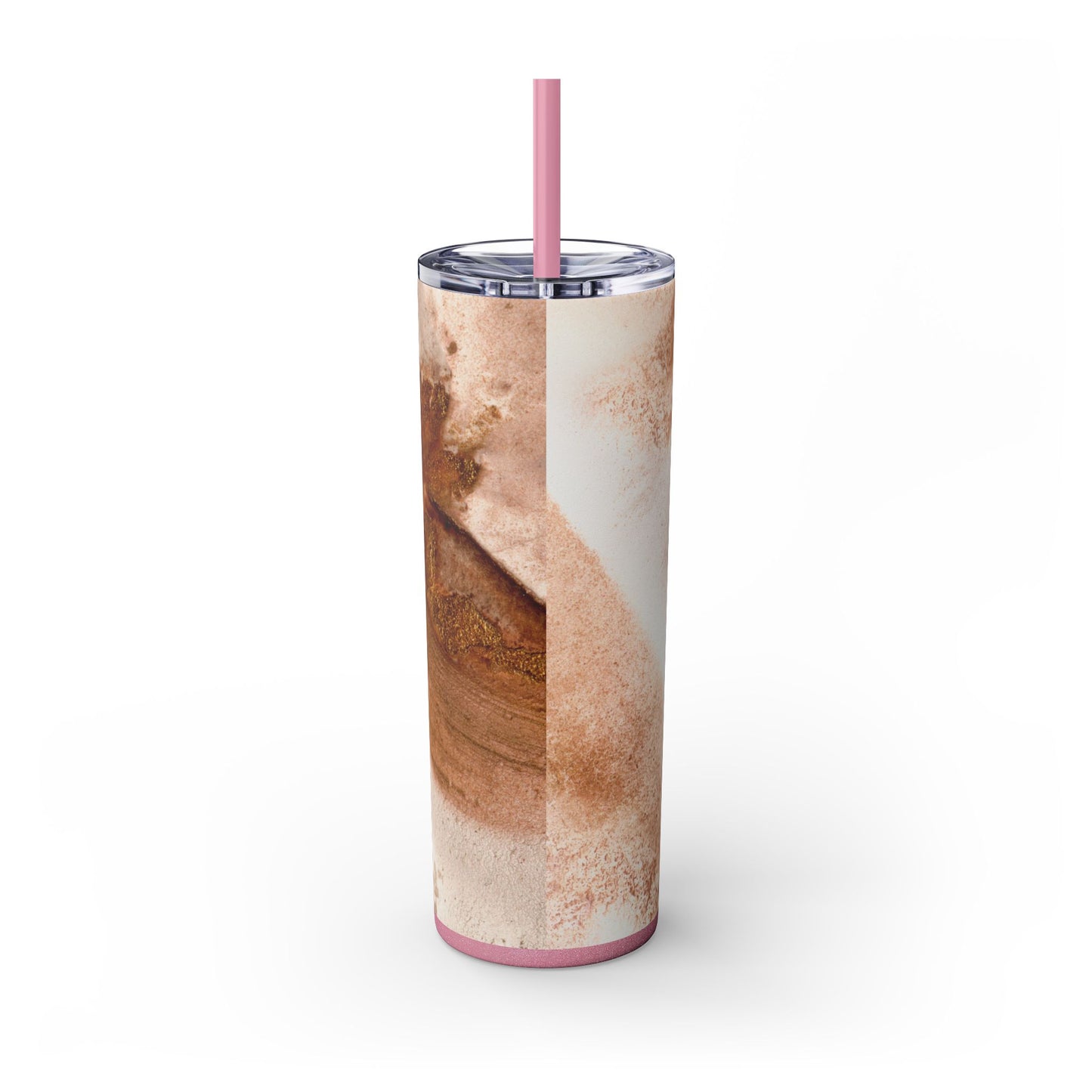 Stylish Marble Skinny Tumbler with Straw, Perfect for Gifts, Home Office, Summer, Mom's Day, Outdoor Adventures, Travel Mug