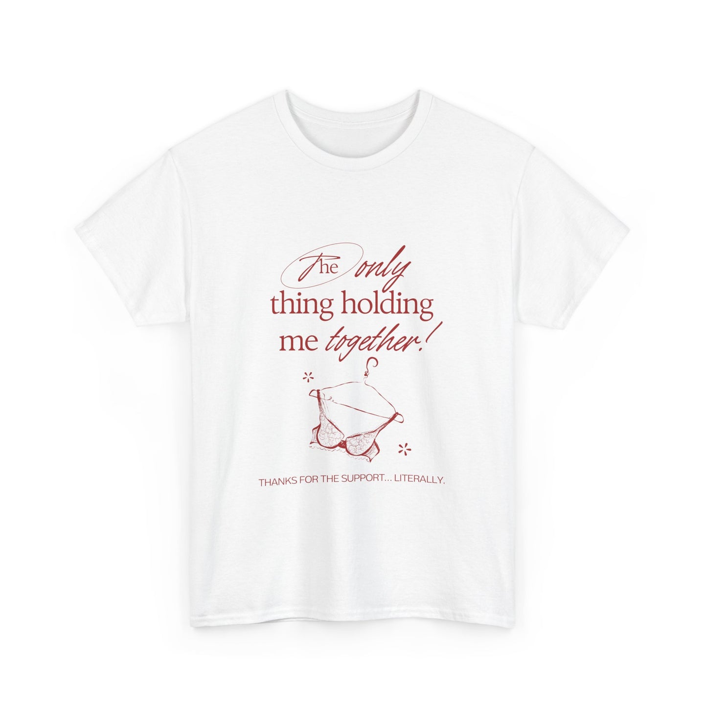 "Holding It Together" Unisex Heavy Cotton Tee: Funny Gift for Friends, Family, Self-Care, Casual Wear, Humor Shirts, Gift for Her