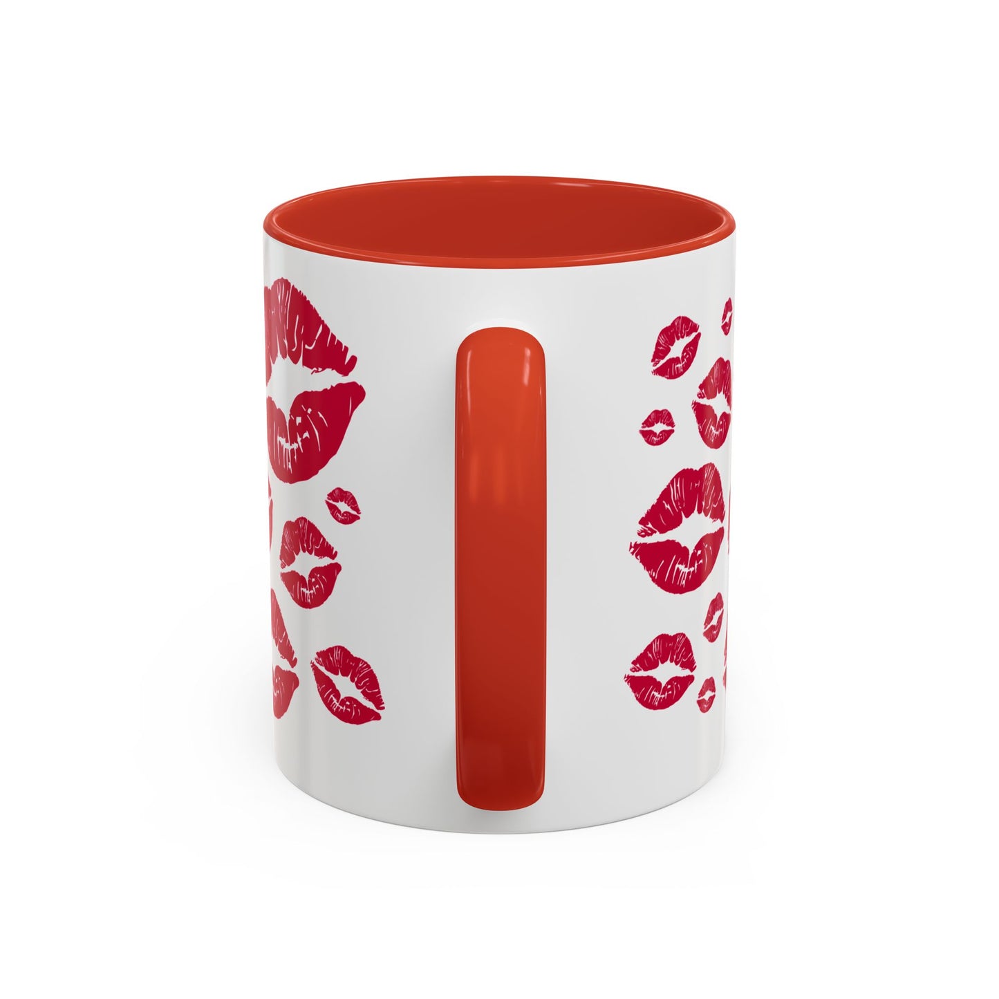 Kiss Mark Accent Coffee Mug - Romantic Gift, Valentine's Day Mug, Cute Coffee Cup, Fun Kitchen Decor, Stylish Drinkware