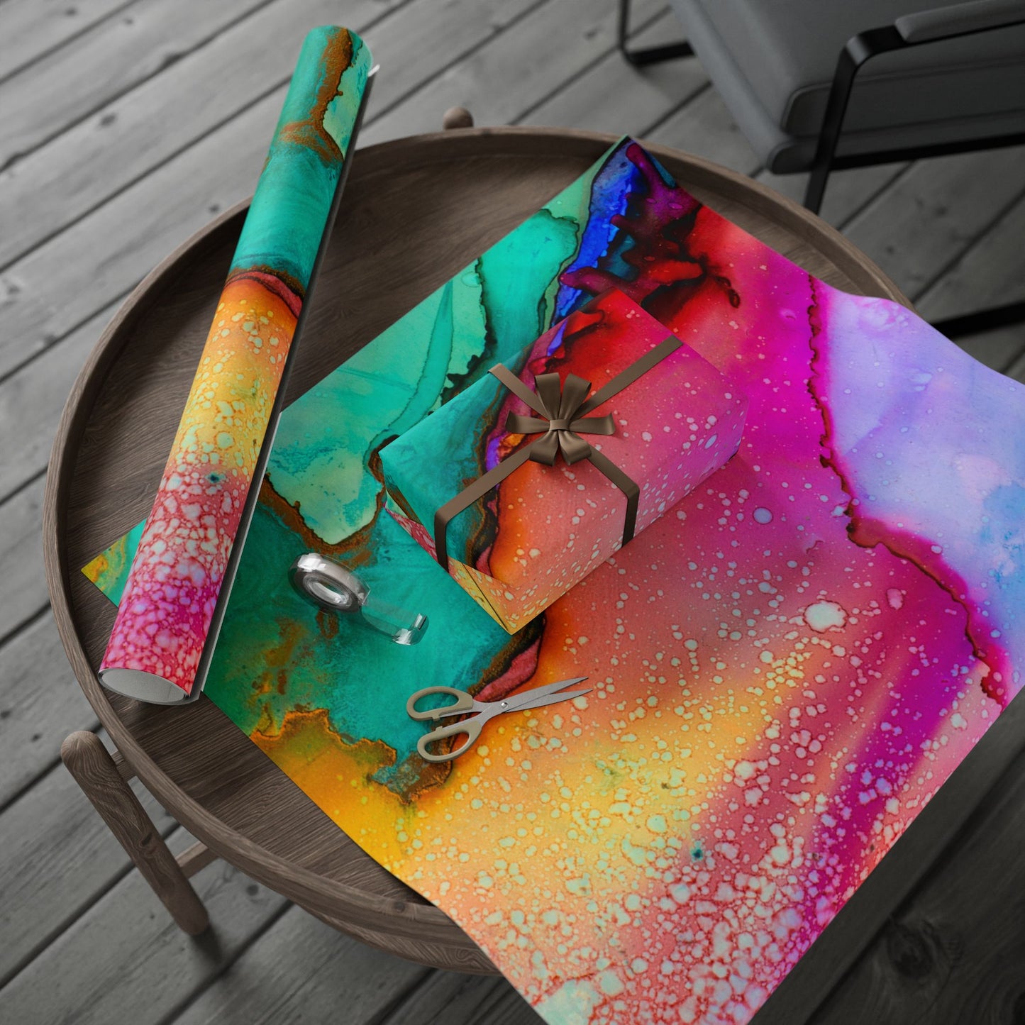 Vibrant Abstract Wrapping Paper | Colorful Gift Wrap for Parties, Birthdays, Weddings, Holidays, Creative Packaging