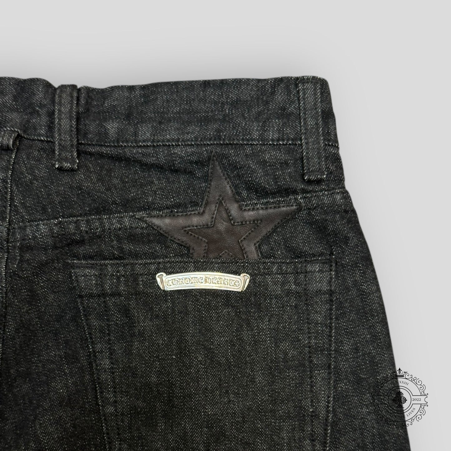 Chrome Hearts Star Patch Denim in Black