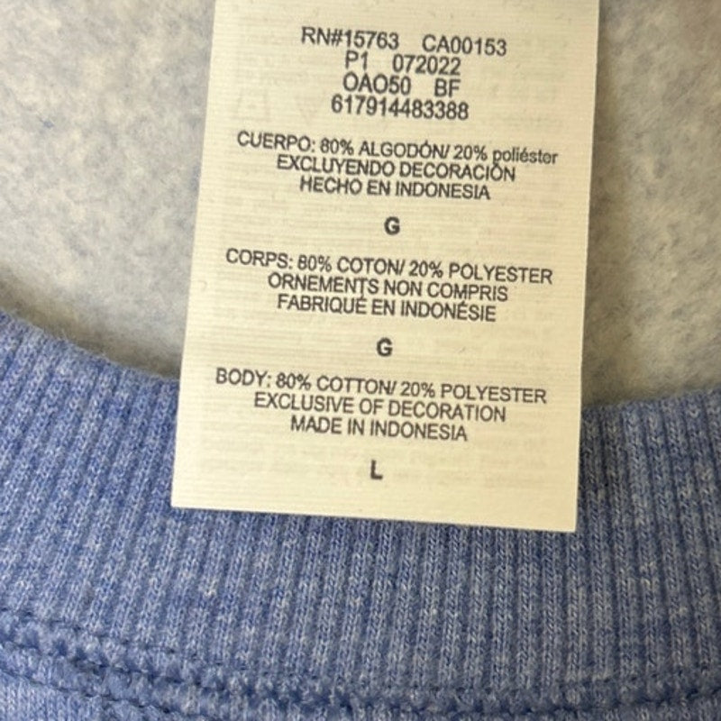 New Hand Printed Mens Large Pleurotus Spodoleucus Oyster Mushroom Sweatshirt