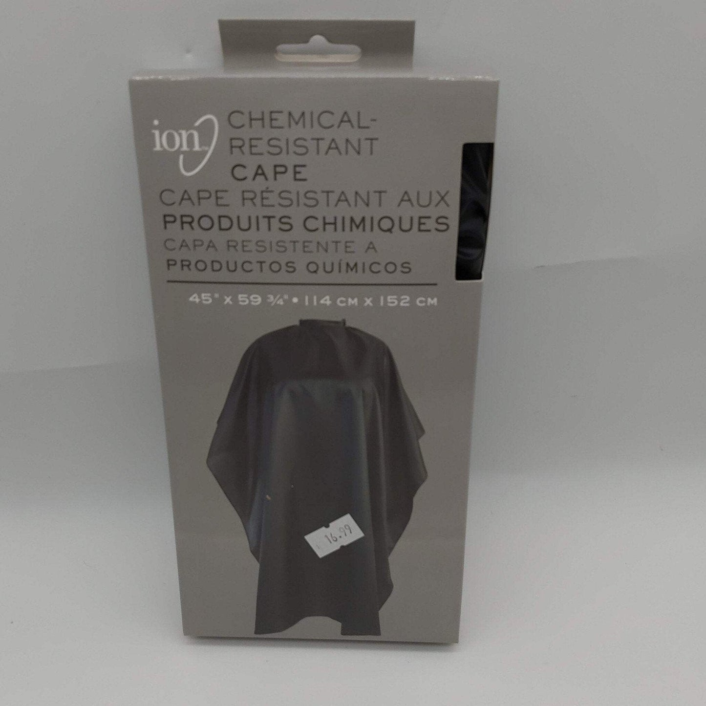Ion Chemical-Resistant Cape 45" x 60" Black- NEW IN BOX