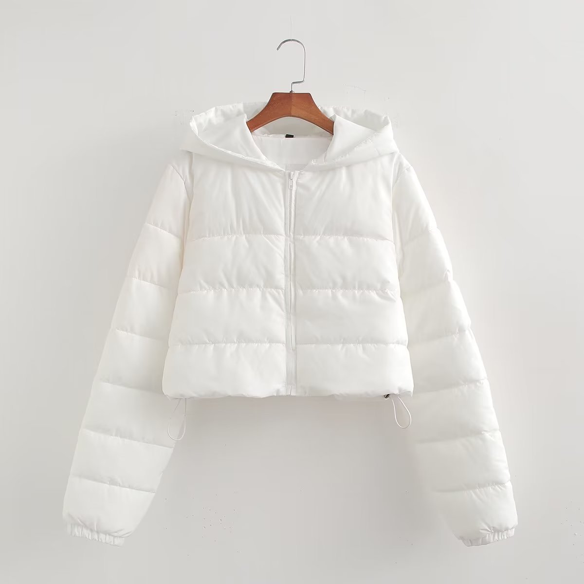 Women's Winter Fashion Long Sleeve Cardigan Hooded Warm Cotton Jacket