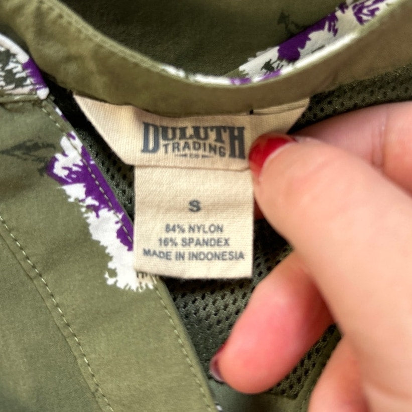 Duluth Trading Co Womens Small Nylon Spandex Long Sleeve Button Down Shirt