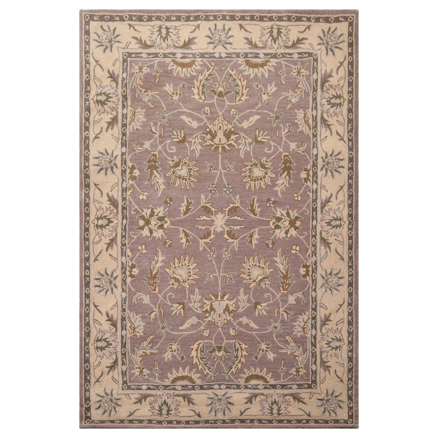 LoomBloom Multi Size Aubergine Hand Tufted Traditional Abstract Wool Oriental Area Rug-8