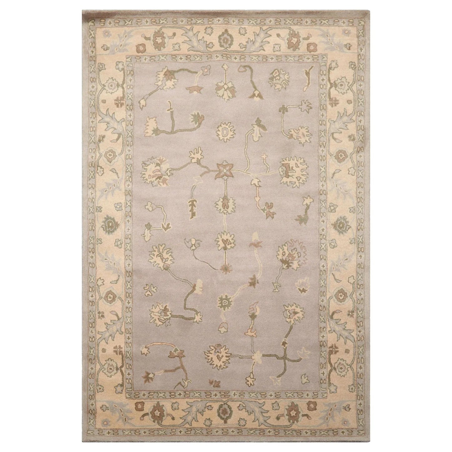 LoomBloom Multi Size Taupe Hand Tufted Traditional Abstract Wool Oriental Area Rug-7