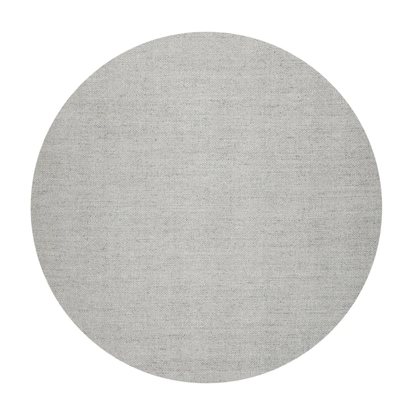 LoomBloom Multi Size Ash Gray Hand Woven Textured Modern Herringbone New Zealand Wool Oriental Area Rug-4