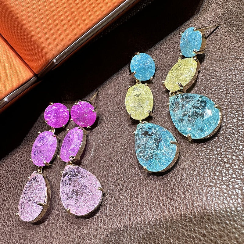 Colorful Diamond Immortal Qi Super Sparkling Pink Diamond Ice Flower Cut Full of Diamond Trendy Woman