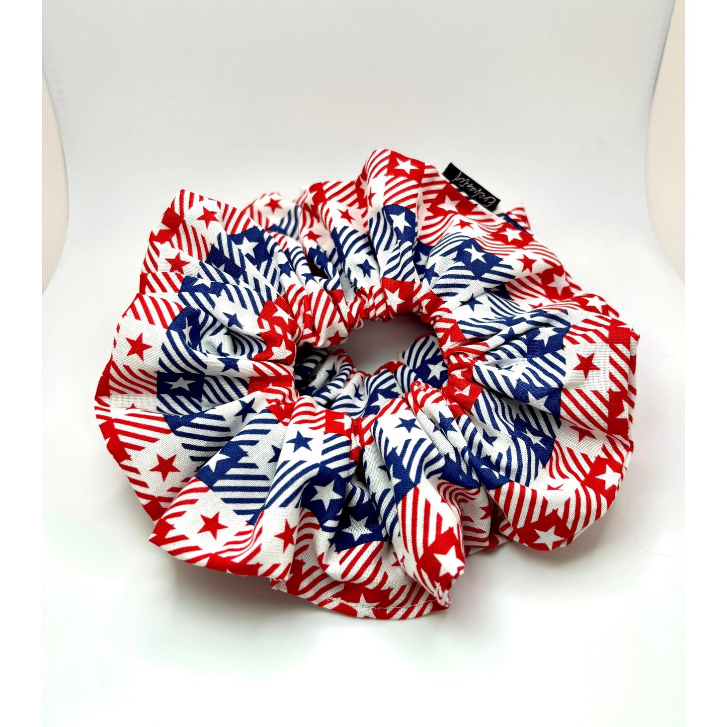 Gingham Stars Scrunchie